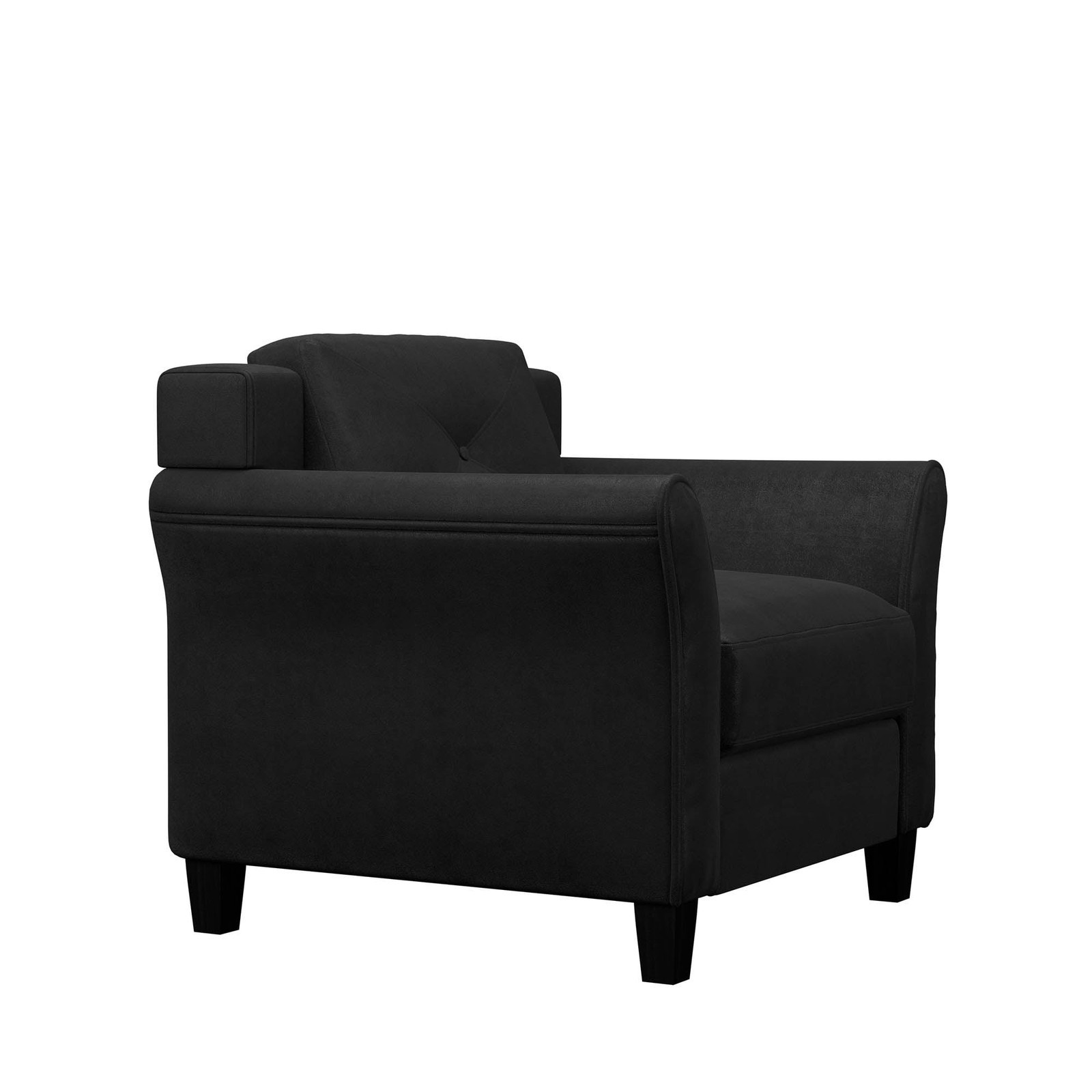 Taryn Club Chair Accent Chair Living Room Single Sofa Padded Seat, Black Fabric