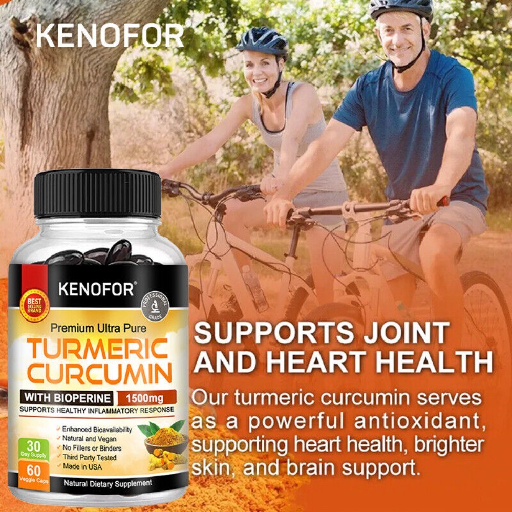 Turmeric Curcumin 1500mg Joint Support 60 Capsules New Exp 07/2026