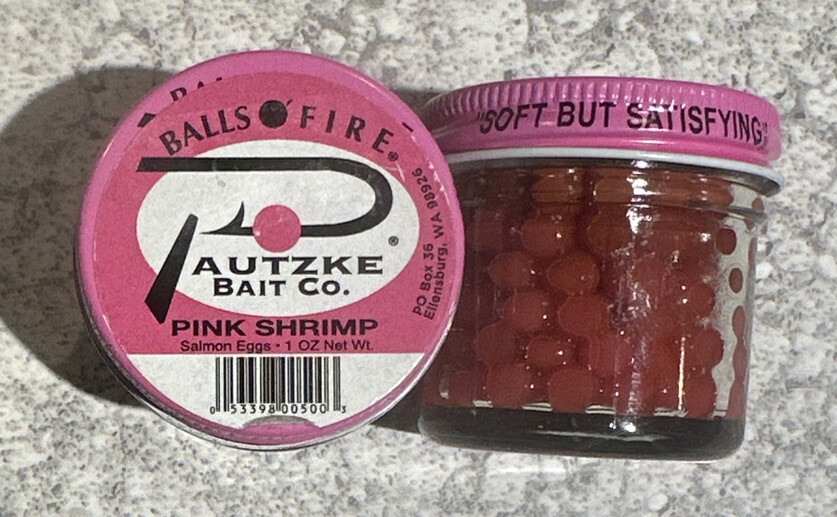 2 Jars Pautzke Balls O Fire Fireballs Pink Shrimp