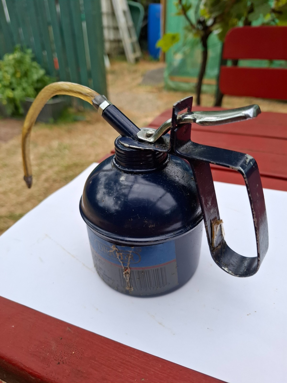Vintage By "DRAPER" Force Feed 500ml Oil Can In A Working Condition Checked.