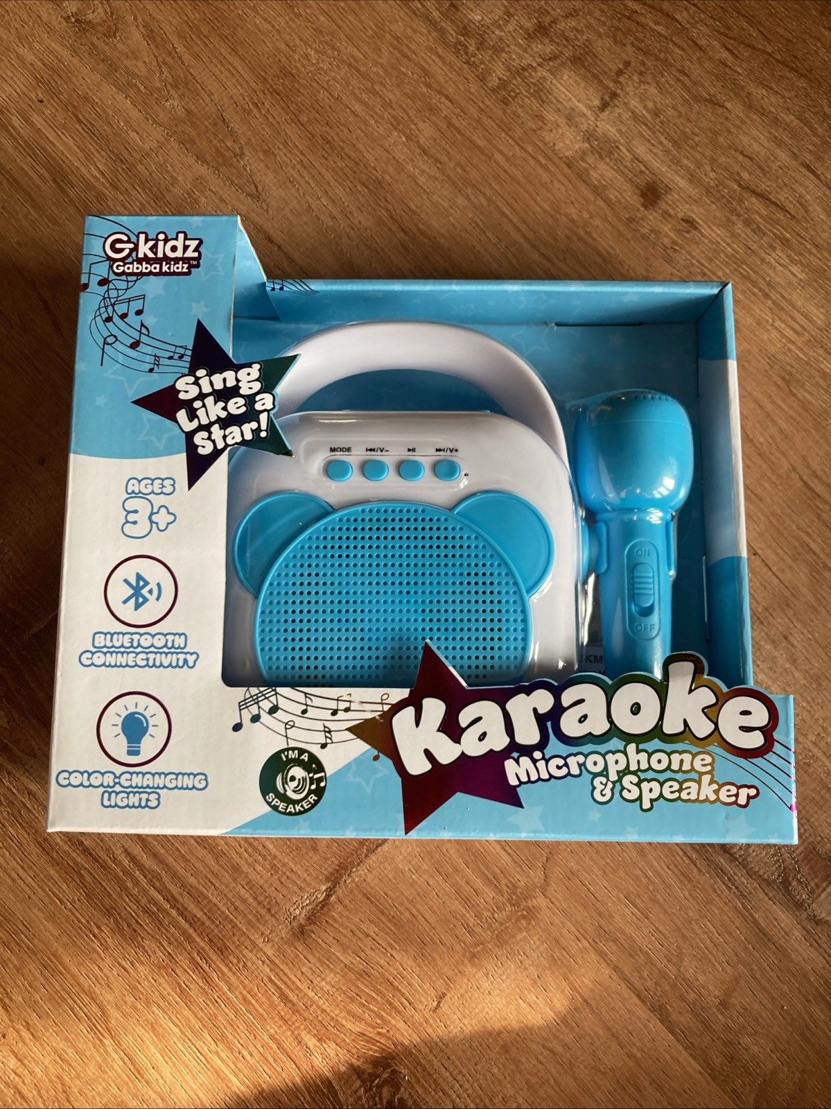 Gabba Kids Karaoke Party Speaker w/ Microphone 2 Piece Set 3plus NEW Gift Music