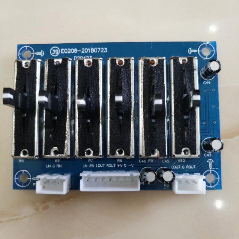 6-Band Stereo Two Channel EQ Equalizer Effects Adjustable Audio Tone Board