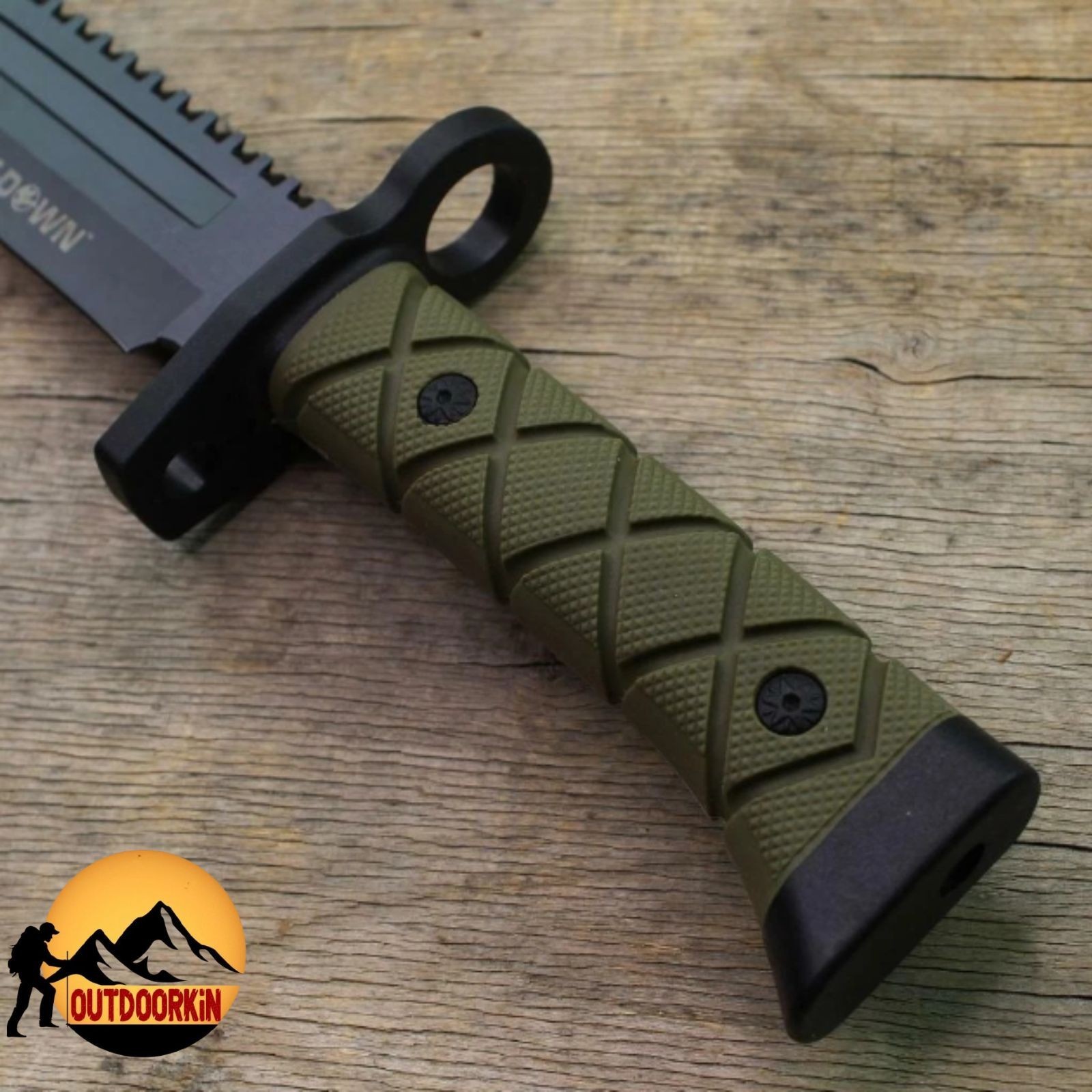 Combat SURVIVAL Military Tactical BOWIE Hunting Fixed Blade Knife + Sheath 13.5"