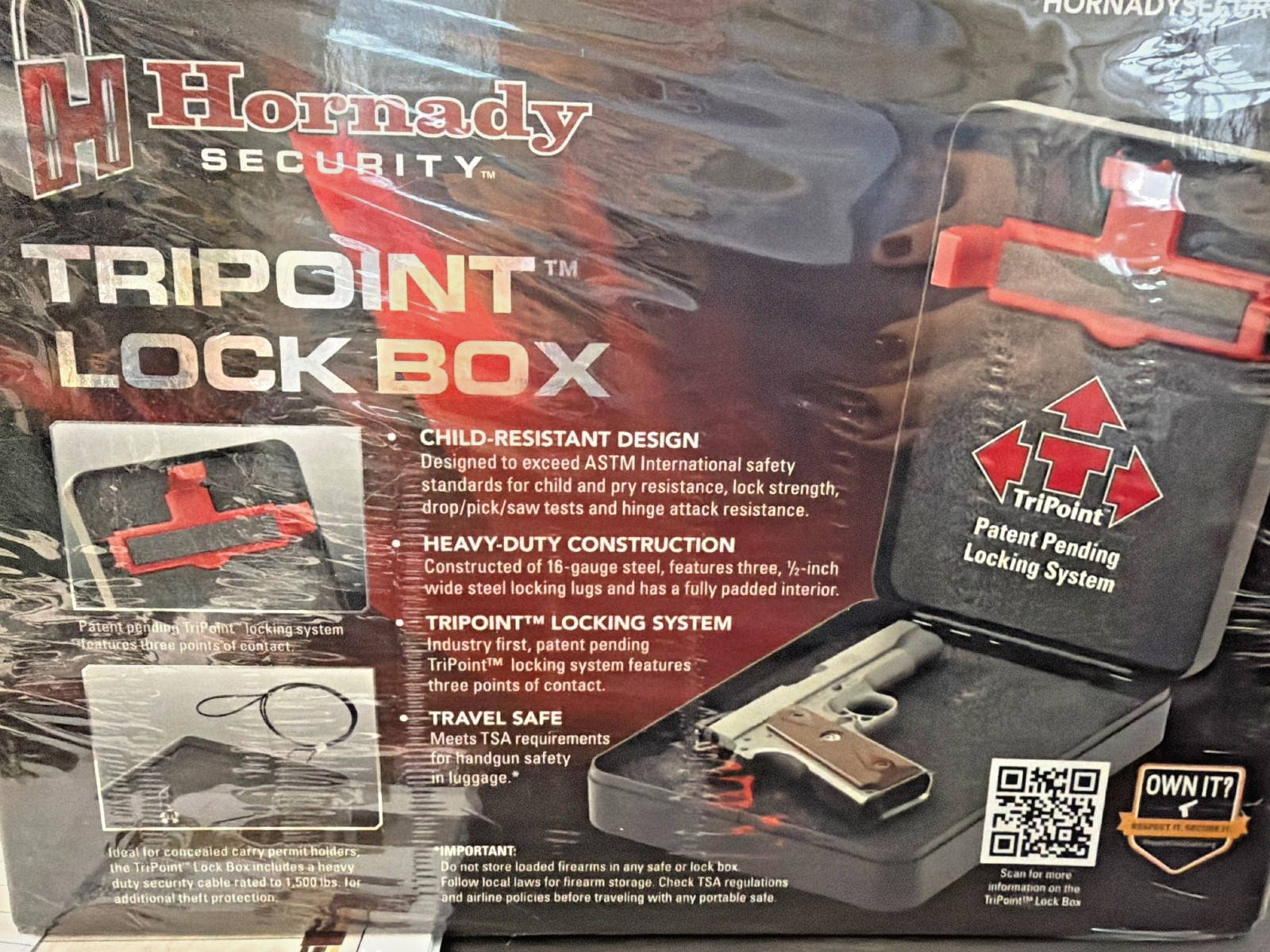 Hornady TriPoint Lock Box - New in Box, TSA-Compliant Security Safe