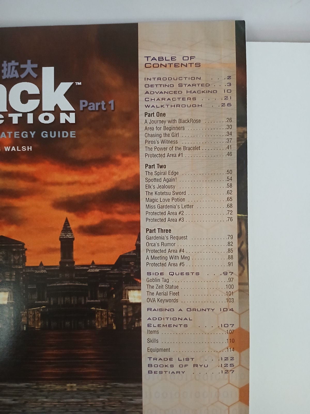 .HACK INFECTION PART 1 Official Strategy Guide PS2 Bradygames 2003