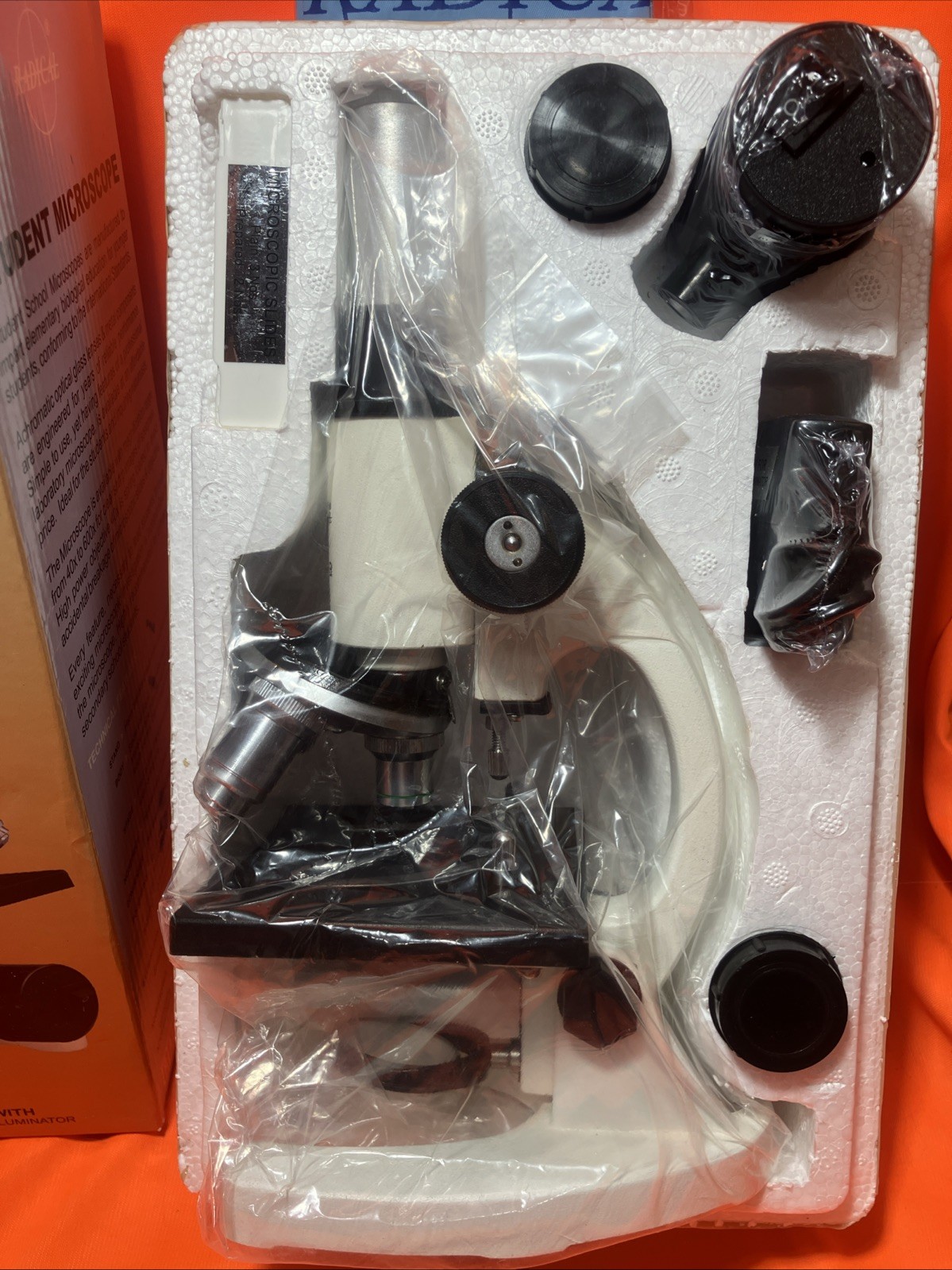 Radical RM-1B Student Microscope with LED Light and Slide Kit