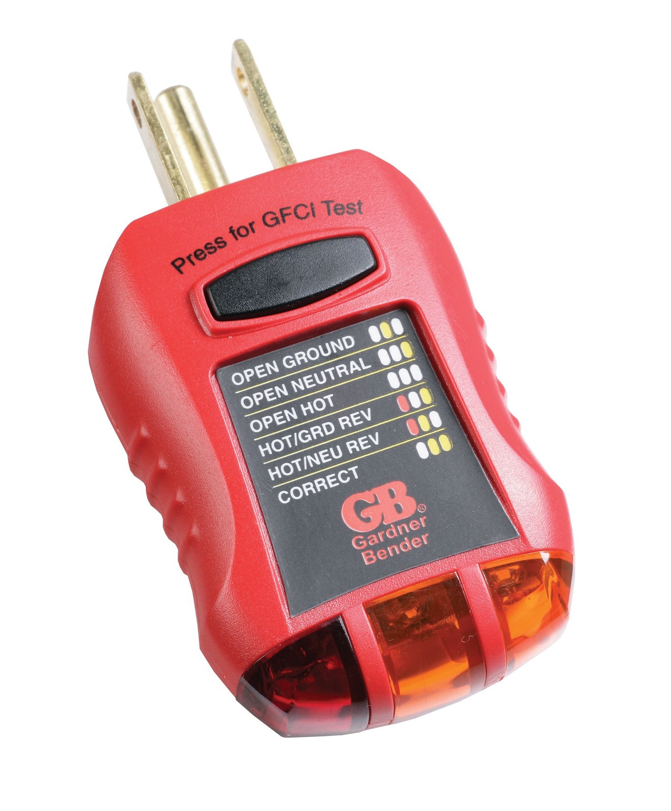 Gardner Bender GFI-3501 Ground Fault Receptacle Tester & Circuit No Size, Red