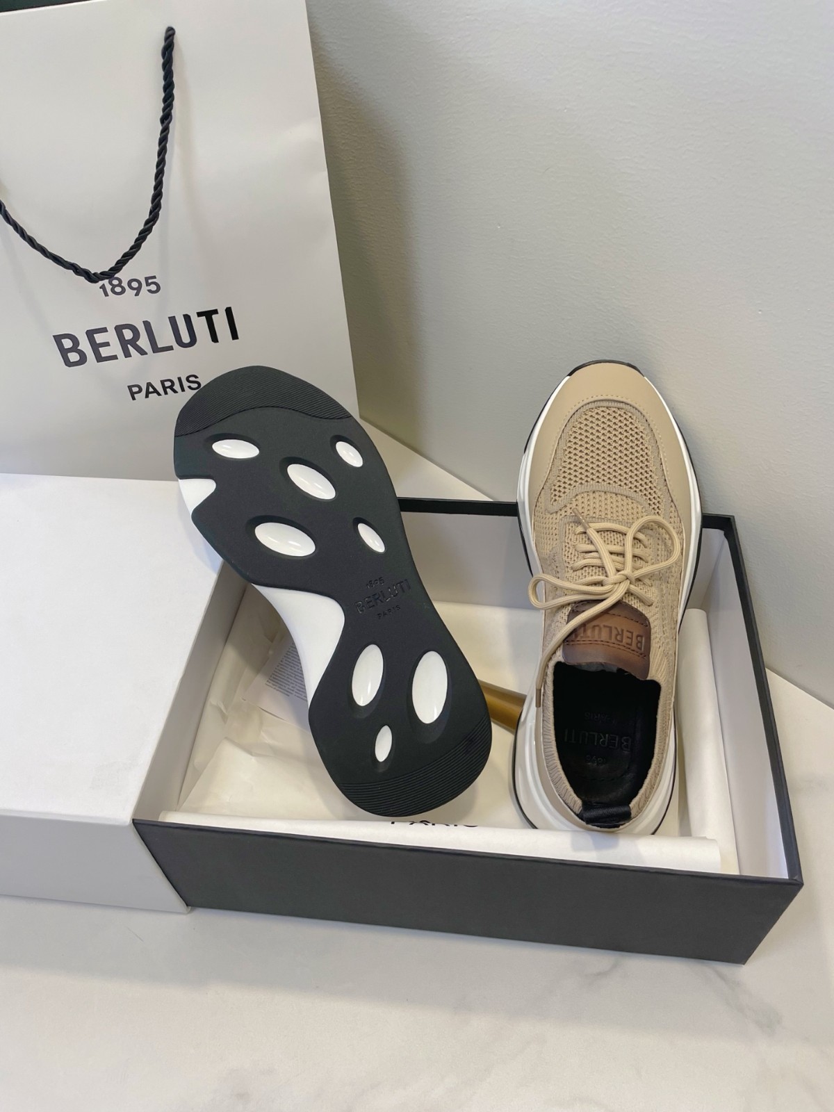 Berluti's new Shadow casual athletic shoes for men, size 44.
