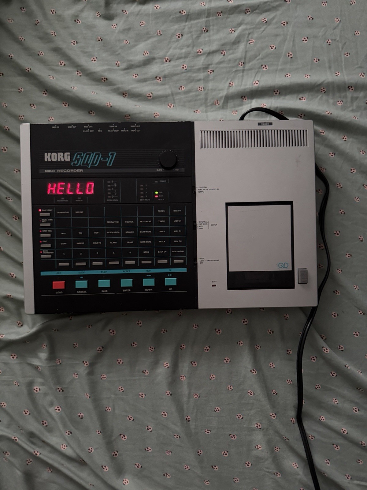 Korg SQD-1 MIDI Sequencer Recorder, Tabletop, Floppy Disk Drive, MIDI I/O