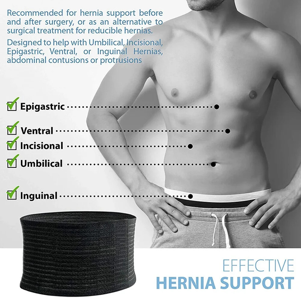 Umbilical Hernia Belt for Men & Women Abdominal Support with Compression Pad