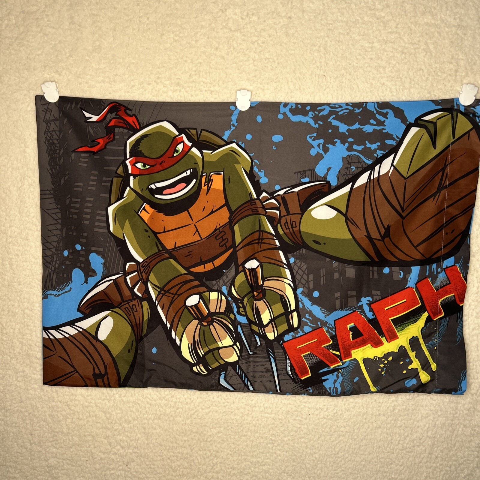 Teenage Mutant Ninja Turtles Pillowcase 2016 Two Different Scenes Leo & Raph