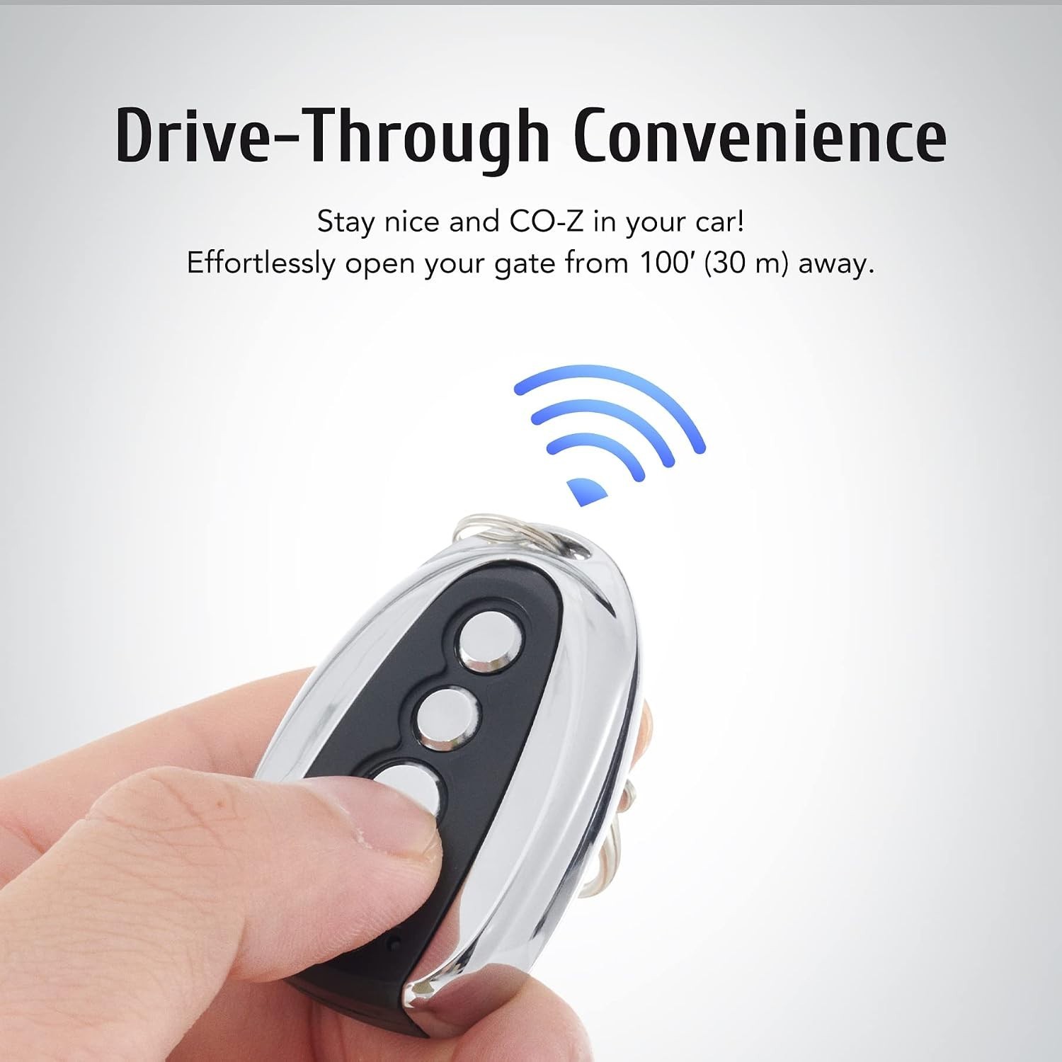Wireless Gate Opener with 100-Foot Range & Auto Close - Aluminum & Lightweight