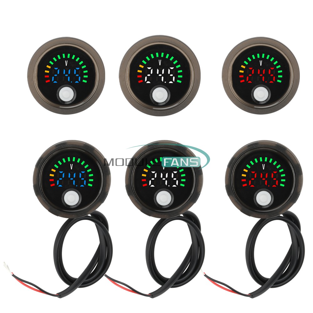 DC7-100V Waterproof Voltmeter LED Digital Voltage Power Indicator + Anti-Reverse