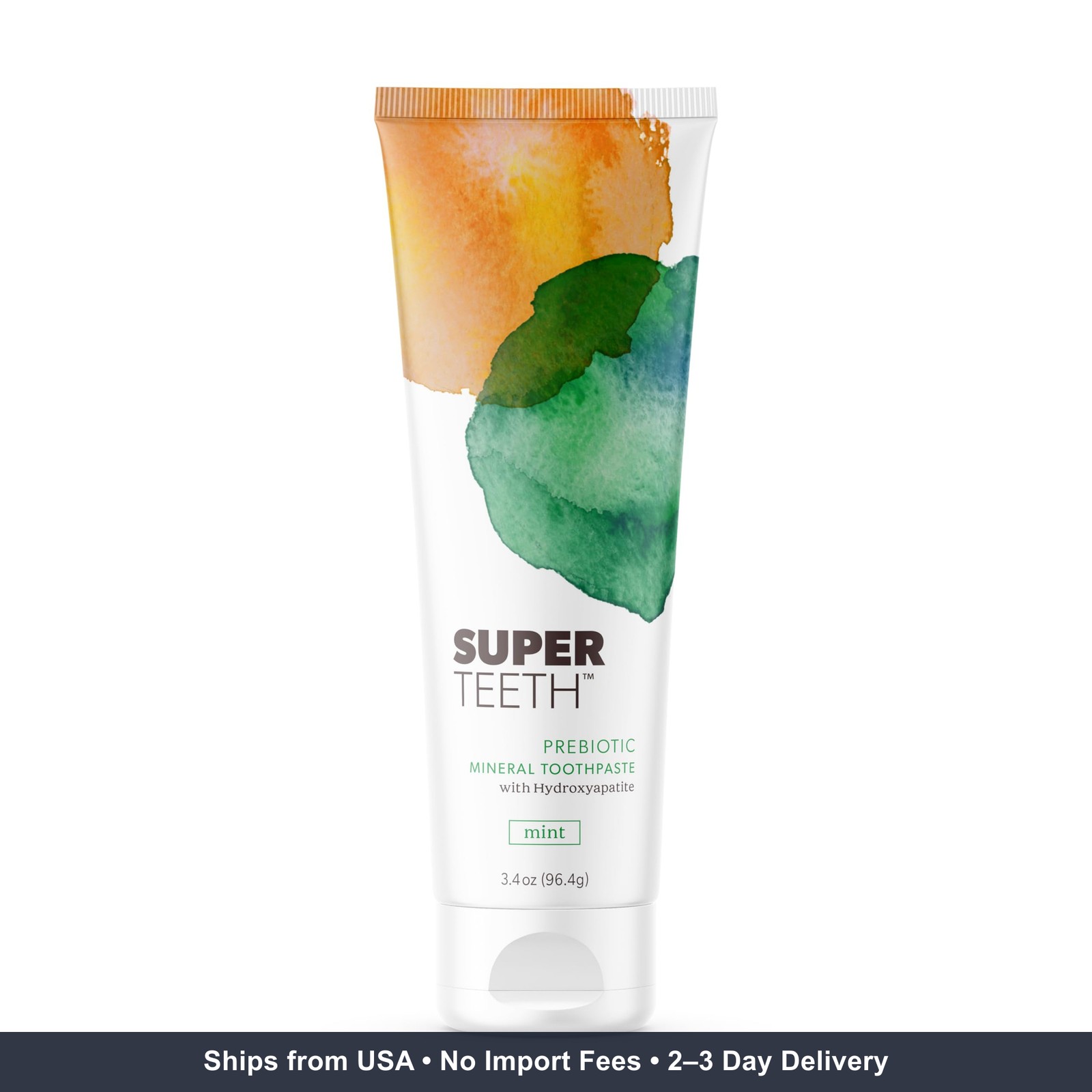 SuperTeeth Hydroxyapatite Toothpaste, Fluoride-Free with Prebiotics & Xylitol, R
