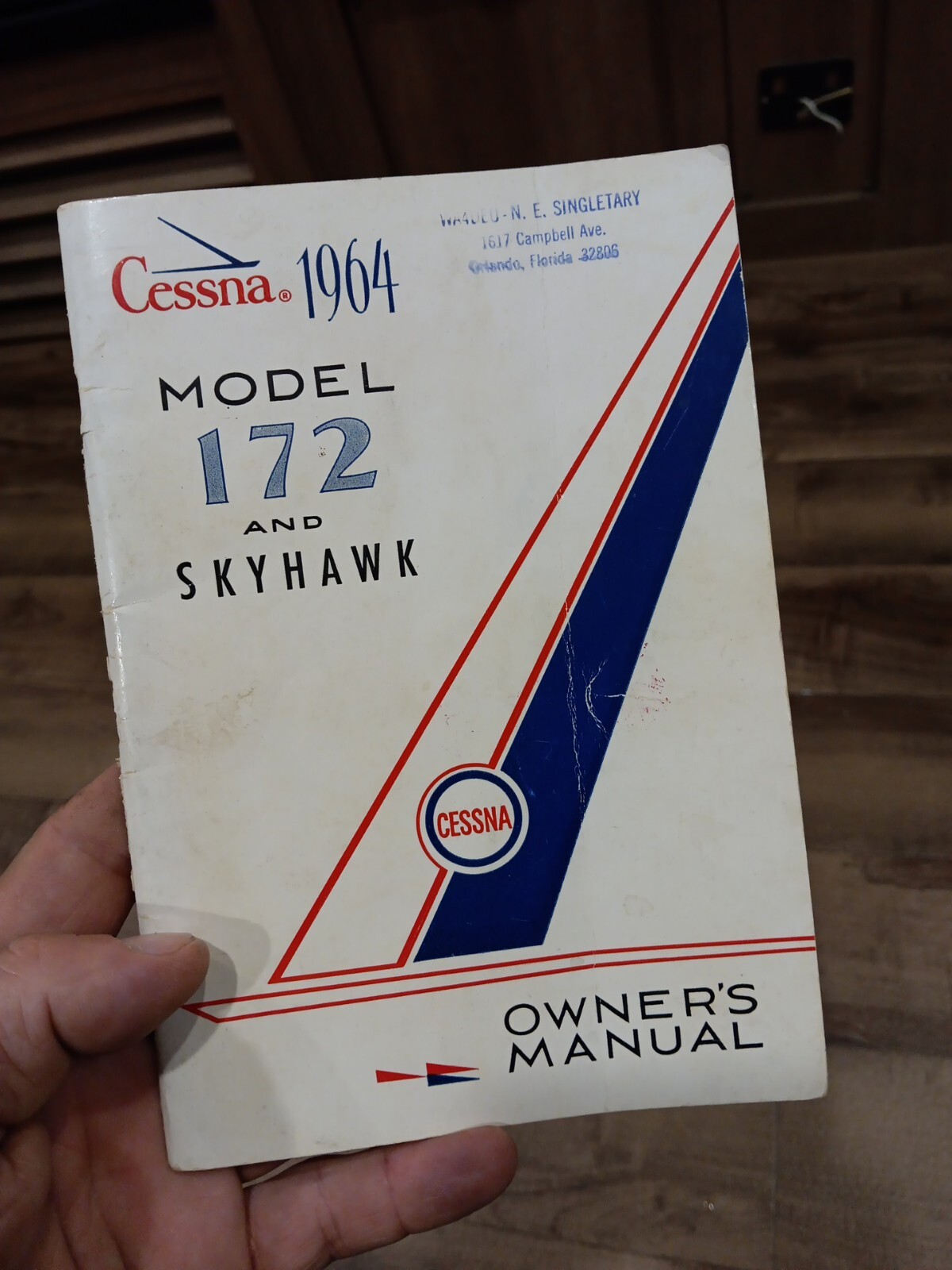 Vintage Cessna 172 Skyhawk Owner's Manual D209-13 Print 8-10-64