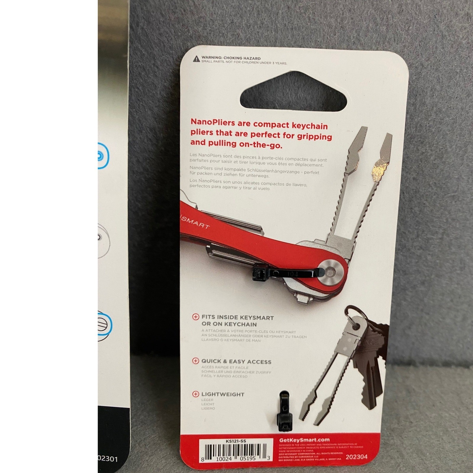 KeySmart Flex Compact Key Holder Black & NanoPliers Retractable Tool Bundle NEW