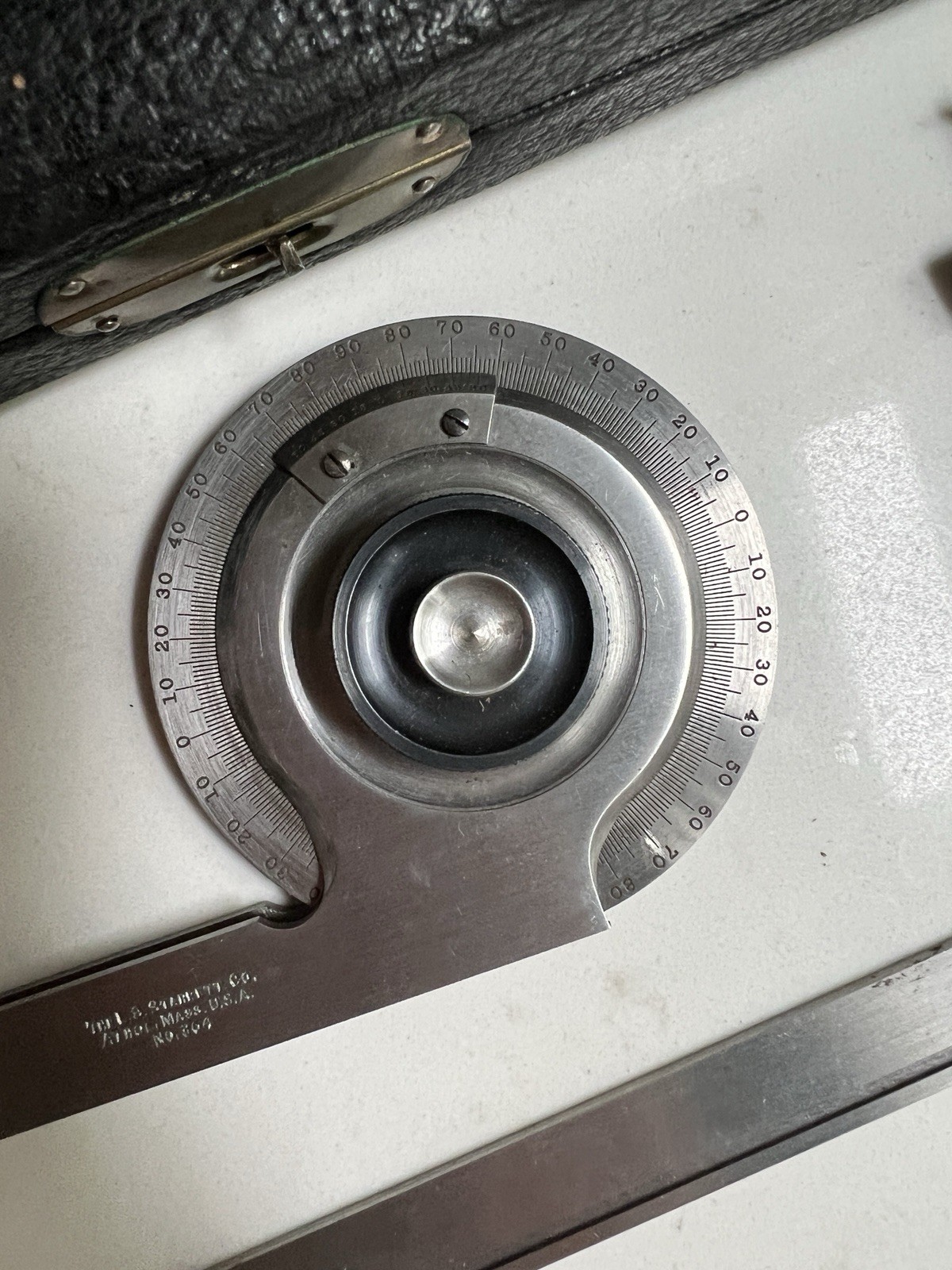 STARRETT NO. C364 PRECISION BEVEL PROTRACTOR 6" BLADE + CASE
