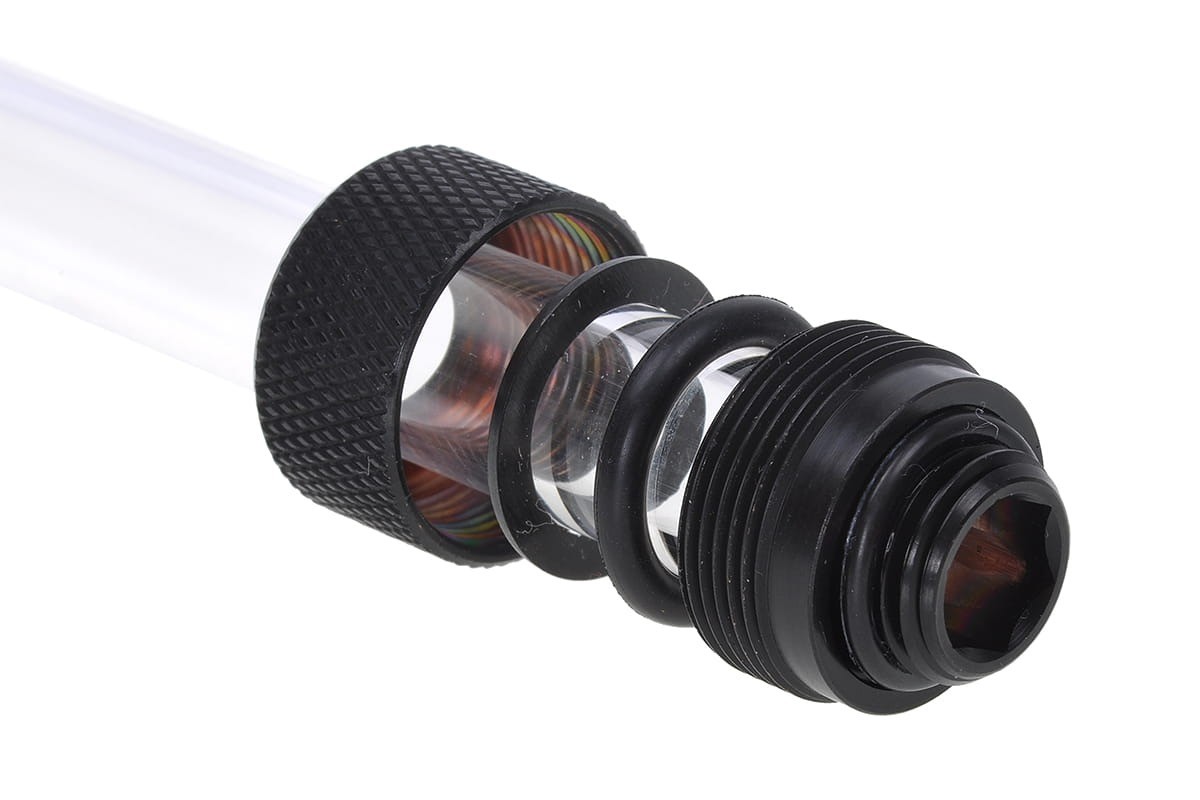 Alphacool HT 13mm G1/4 HardTube Compression Fitting, Deep Black