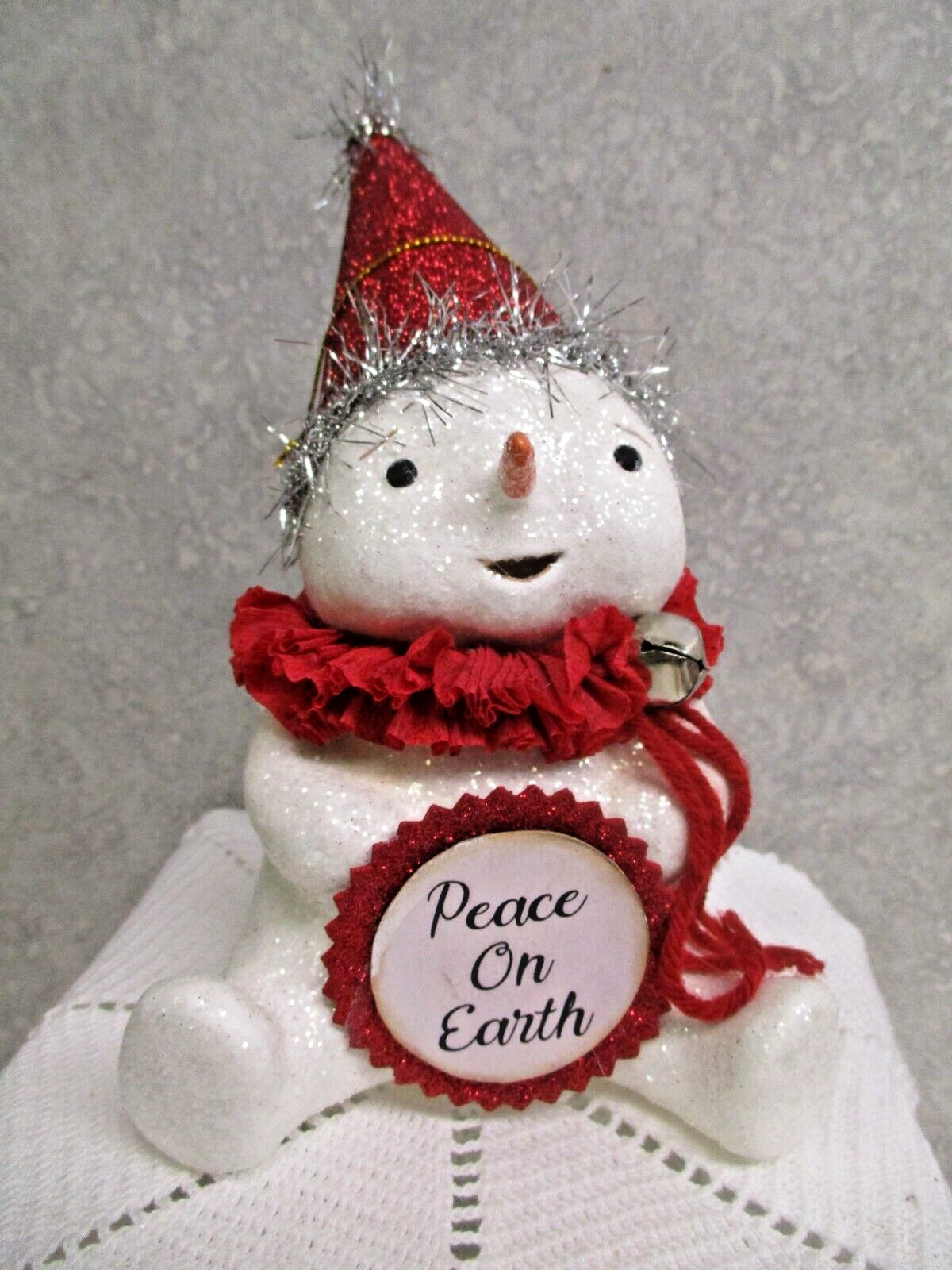 Bethany Lowe Christmas Peace on Earth Snowman by artist Michelle Allen