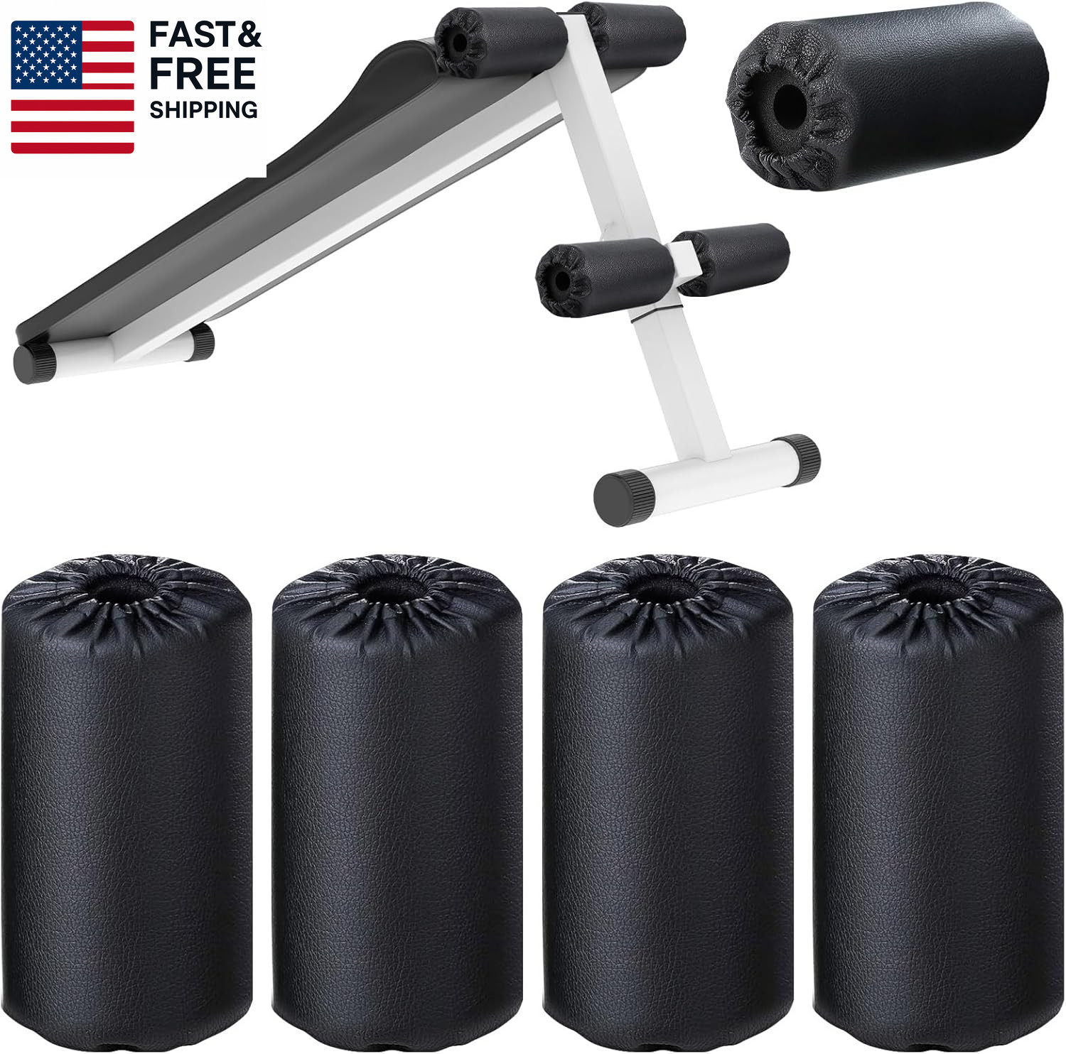 4 Pcs Foam Foot Pads Foam Roller Pad Replacement for Weight Bench Inversion Tab