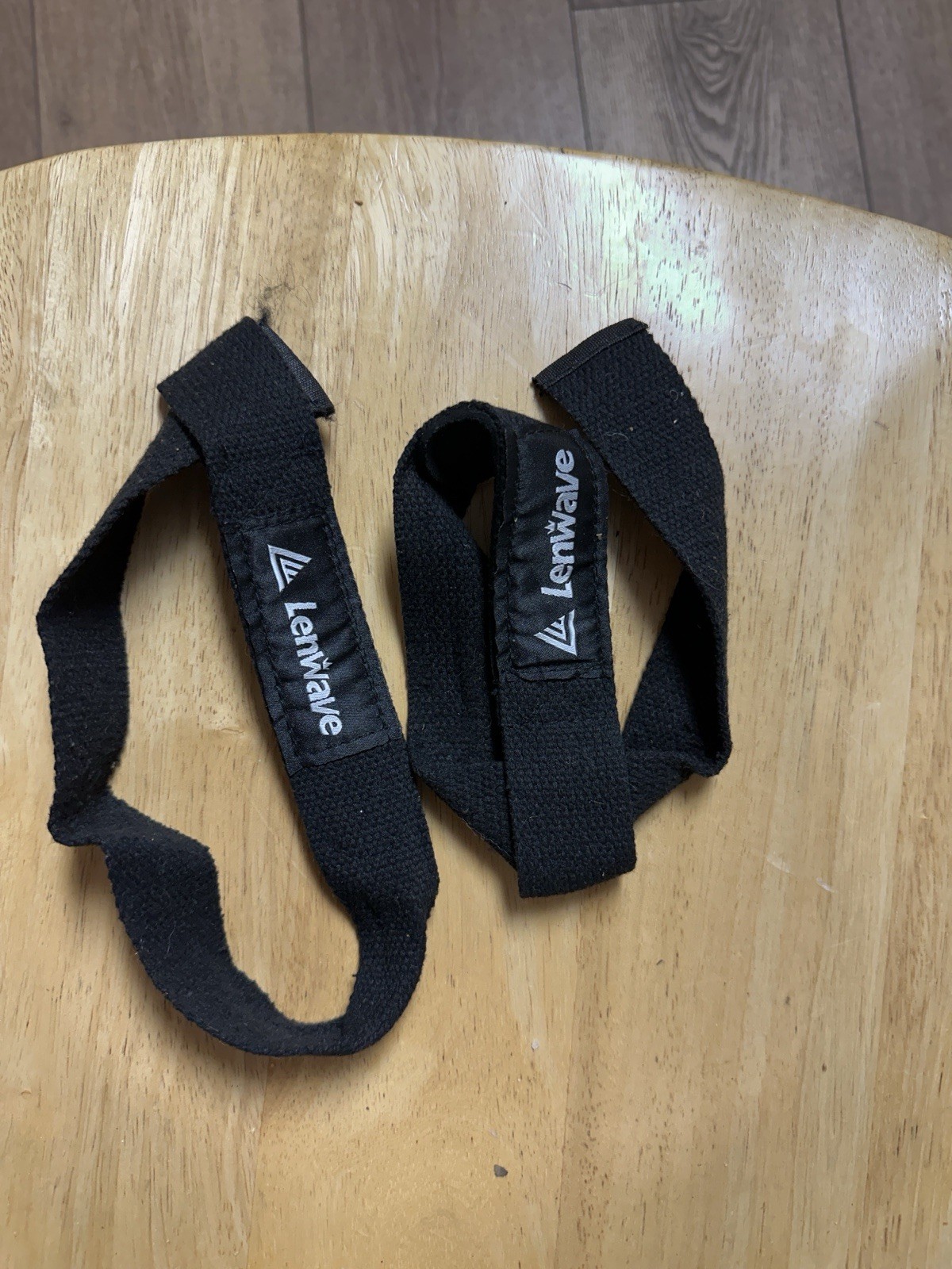Lenwave Weight Lifting Straps – Pair of Black Cotton Wrist Support Wraps – Gym