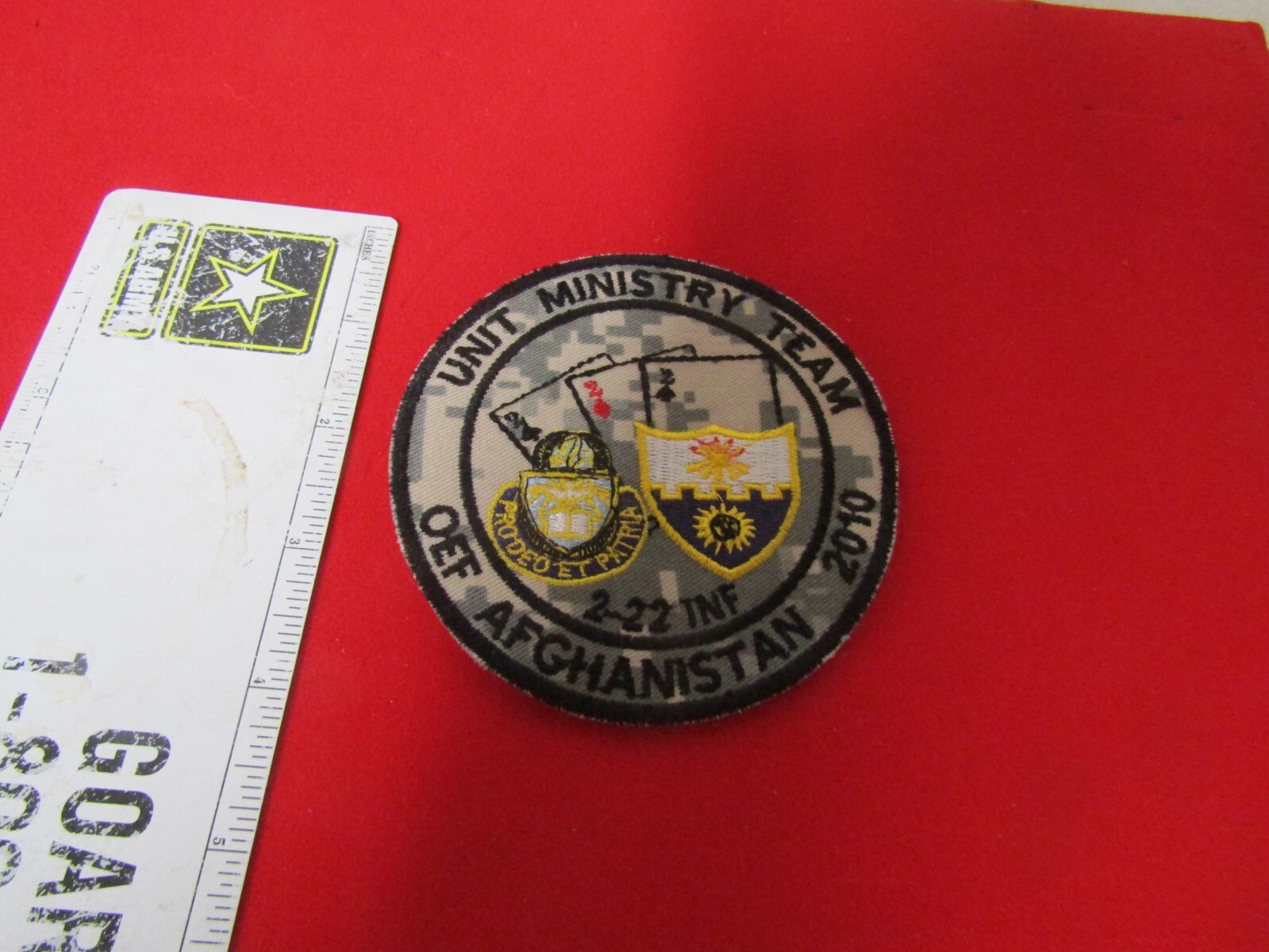 MILITARY PATCH THEATER MADE SEW ON AFGHANISTAN UNIT MINISTRY TEAM 2-22 INFANTRY