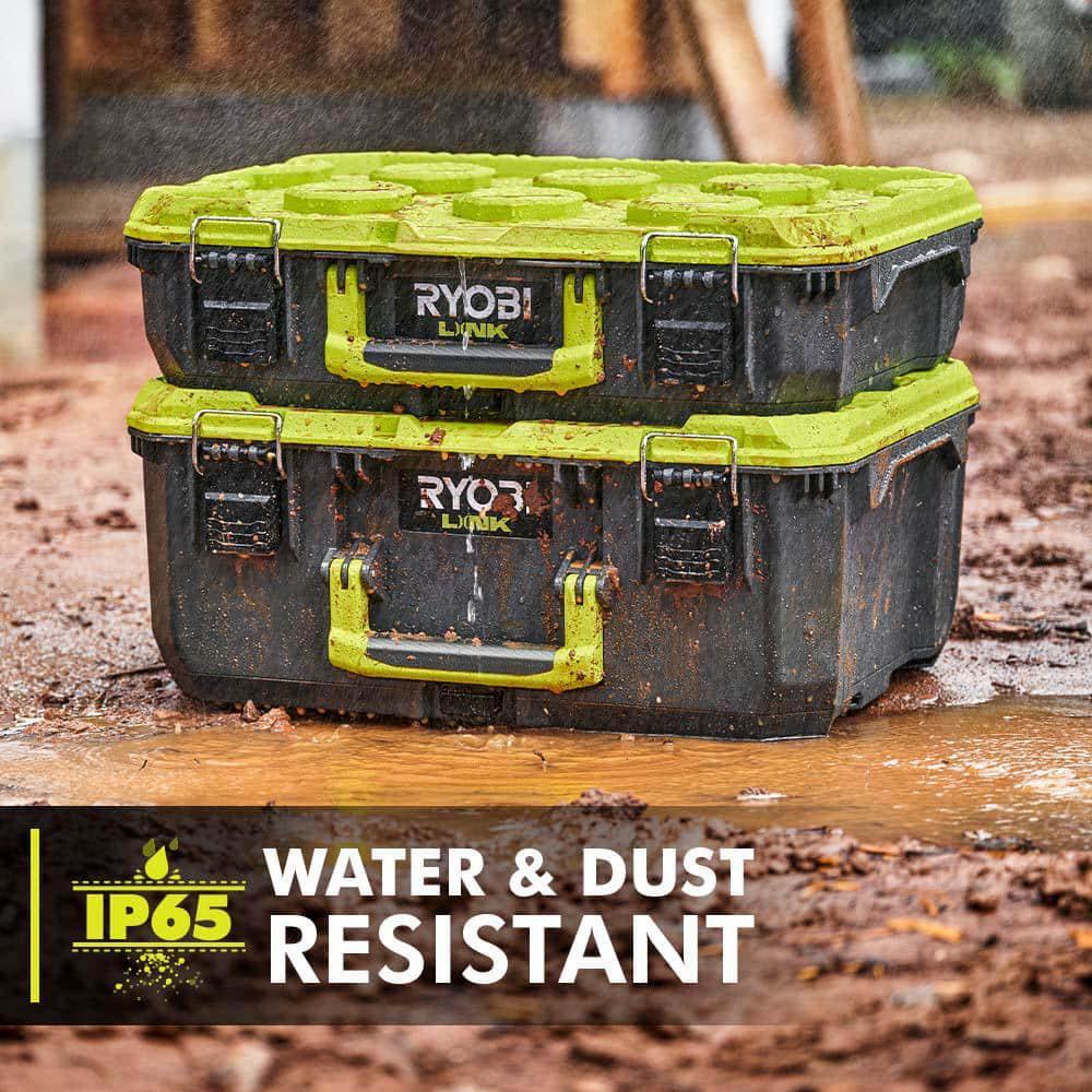 Ryobi Link Tool Box Impact Water Dust Resistant Modular Storage System Durable