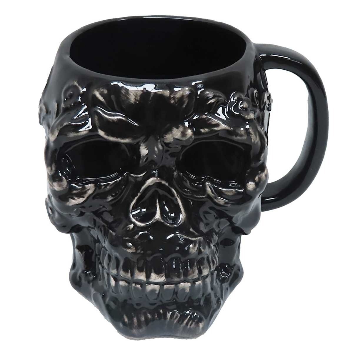 Southern Gothic Black Skull Mug, 23oz