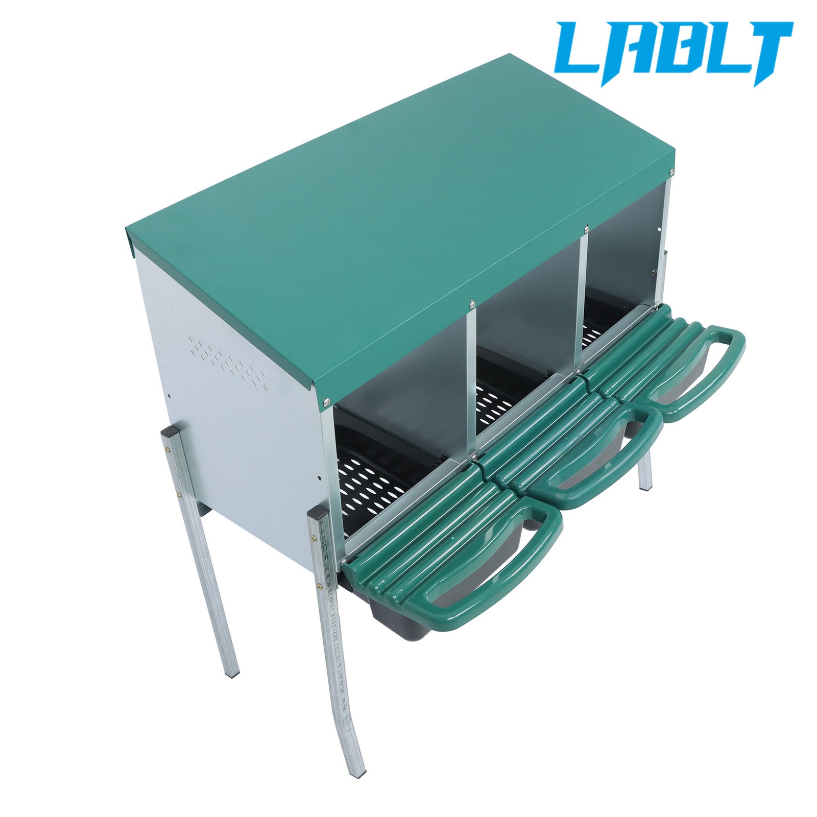 LABLT Chicken Nesting Box With Metal Legs Nesting Boxes For Chickens 3 Holes