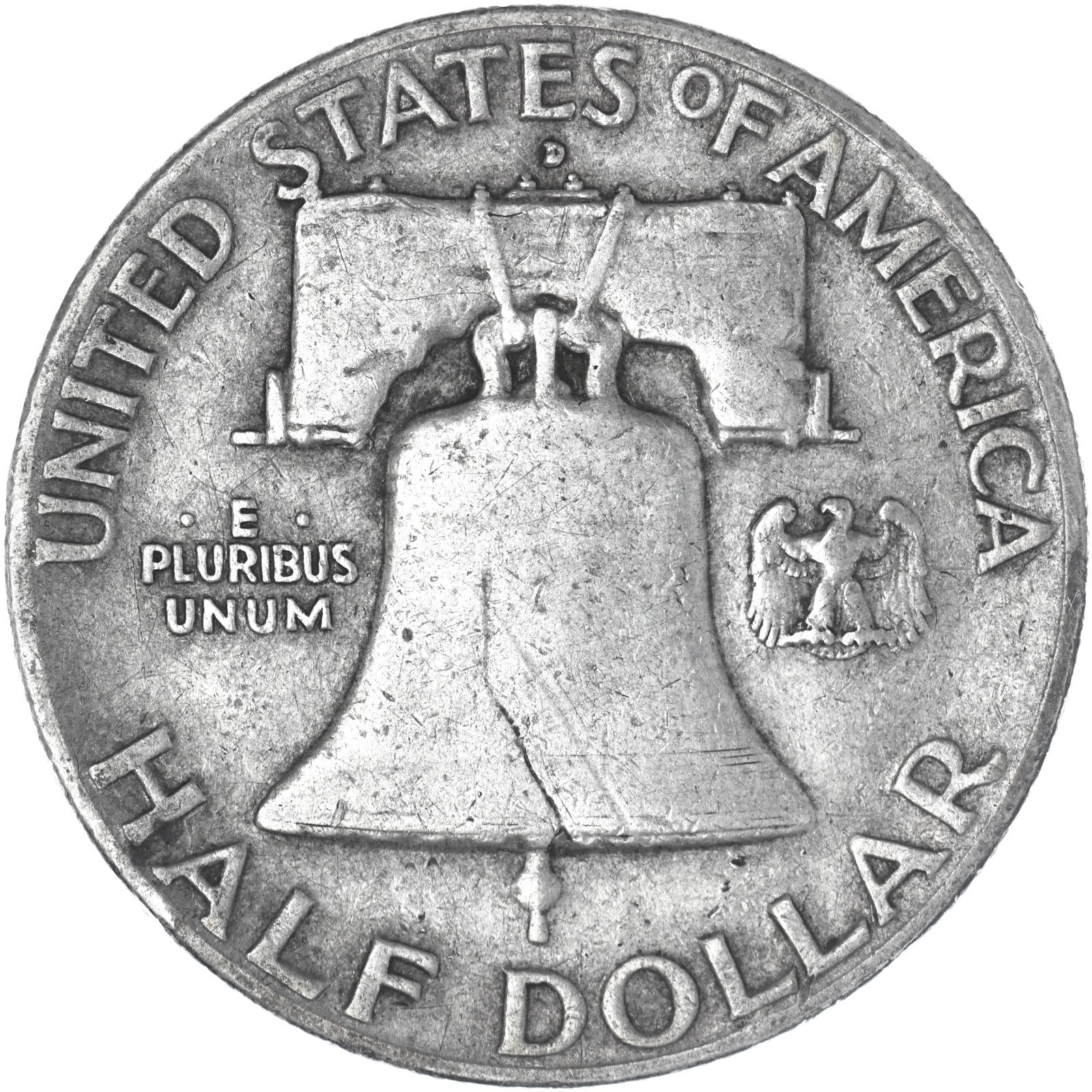 1949 D Franklin Half Dollar Fine 90% Silver