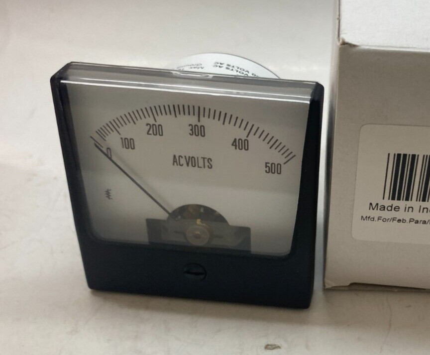2-1/2" Analog AC Voltage Panel Meter (0 to 500 VAC) - AC Volt Gauge Panel Meter