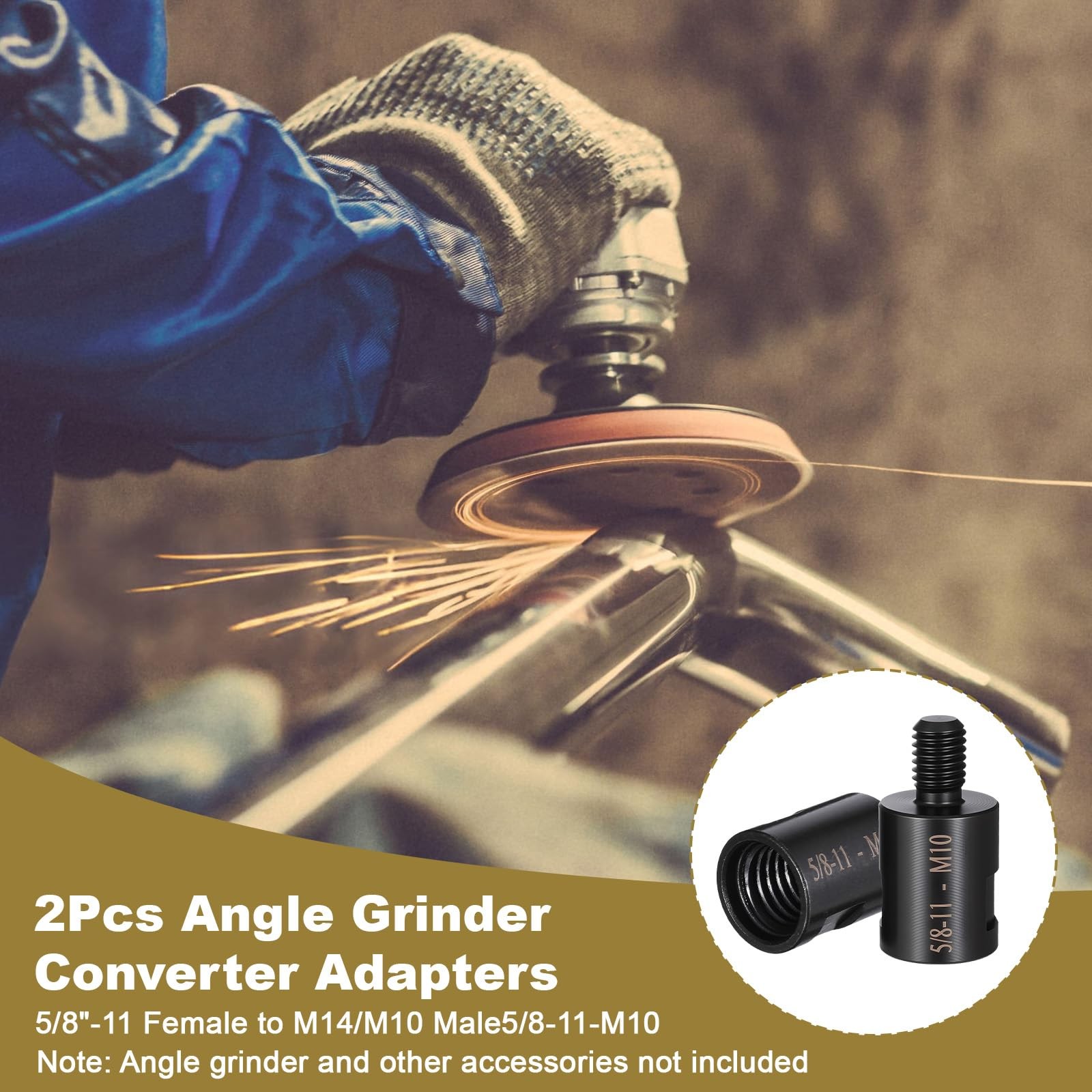 WJIAAA 2pcs Angle Grinder Adapter, Angle Grinder Attachment Converter 5/8"-11...
