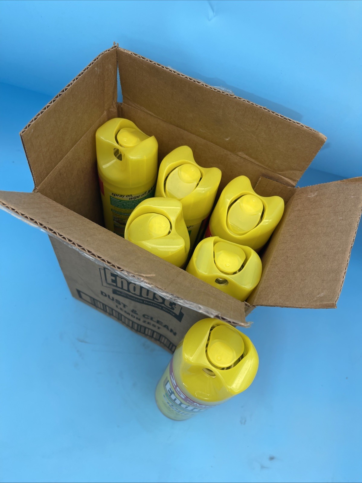 6 Pack Endust Multi-Surface Dusting & Cleaning Spray, Lemon Zest, 12.5oz New