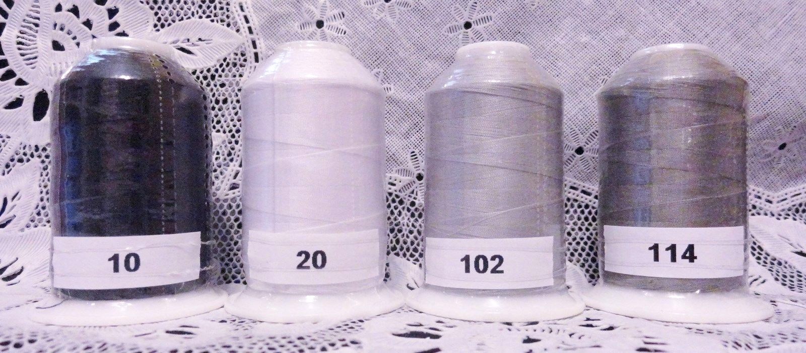 4 NEW different colors GUTERMANN miniking 100% polyester thread 1094 yd Spools