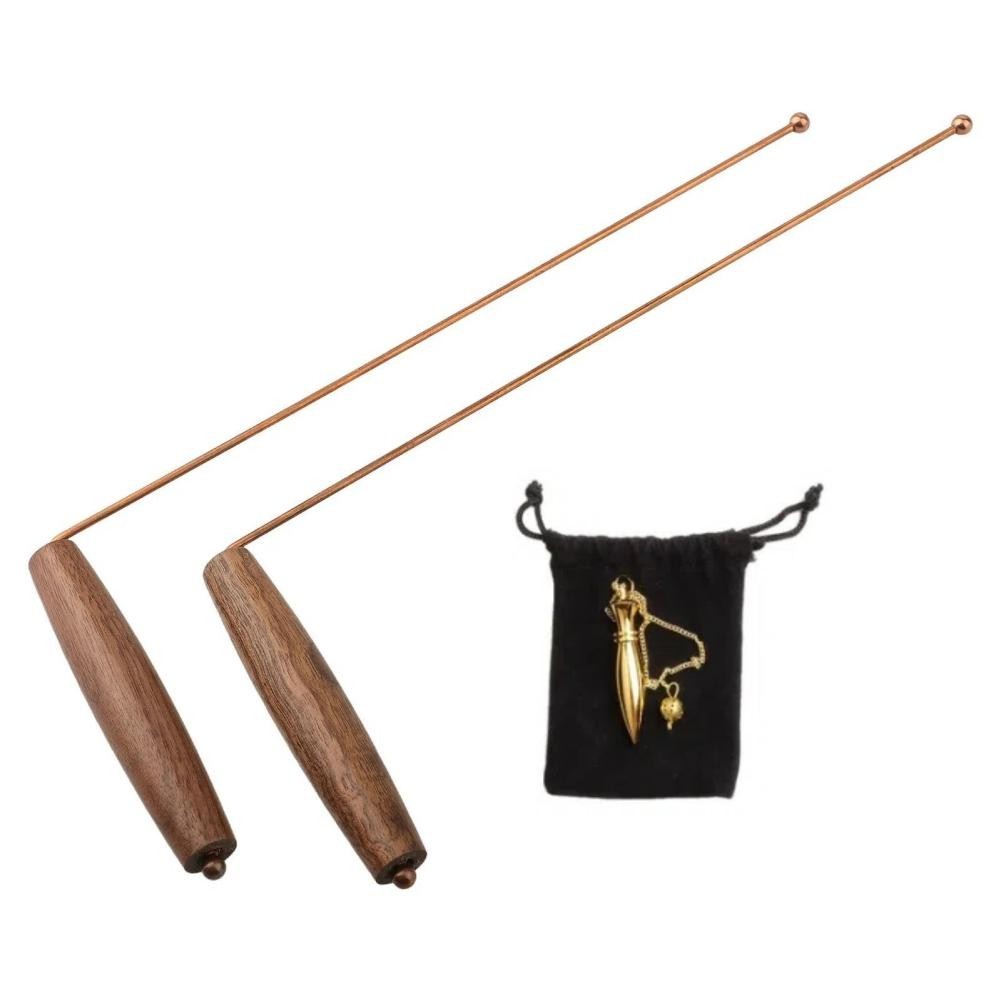 Copper Detection Rod for Metal Locating and Treasure Hunting with Pendulum Tool