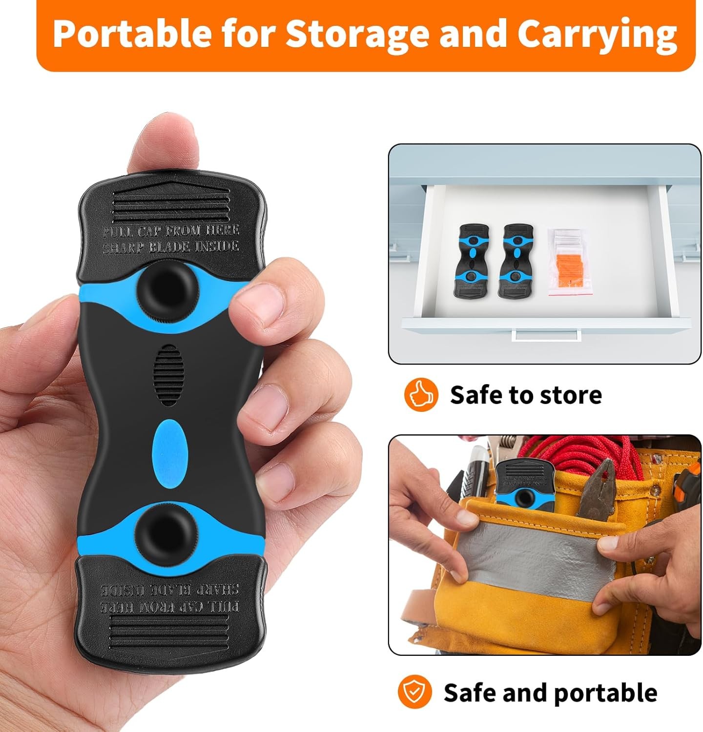 Plastic Razor Blade Scraper Double Ended - Scraper Tool With 40pcs Metal & Plast