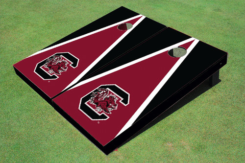 University Of South Carolina Garnet and Black Matching Triangle Cornhole Boards