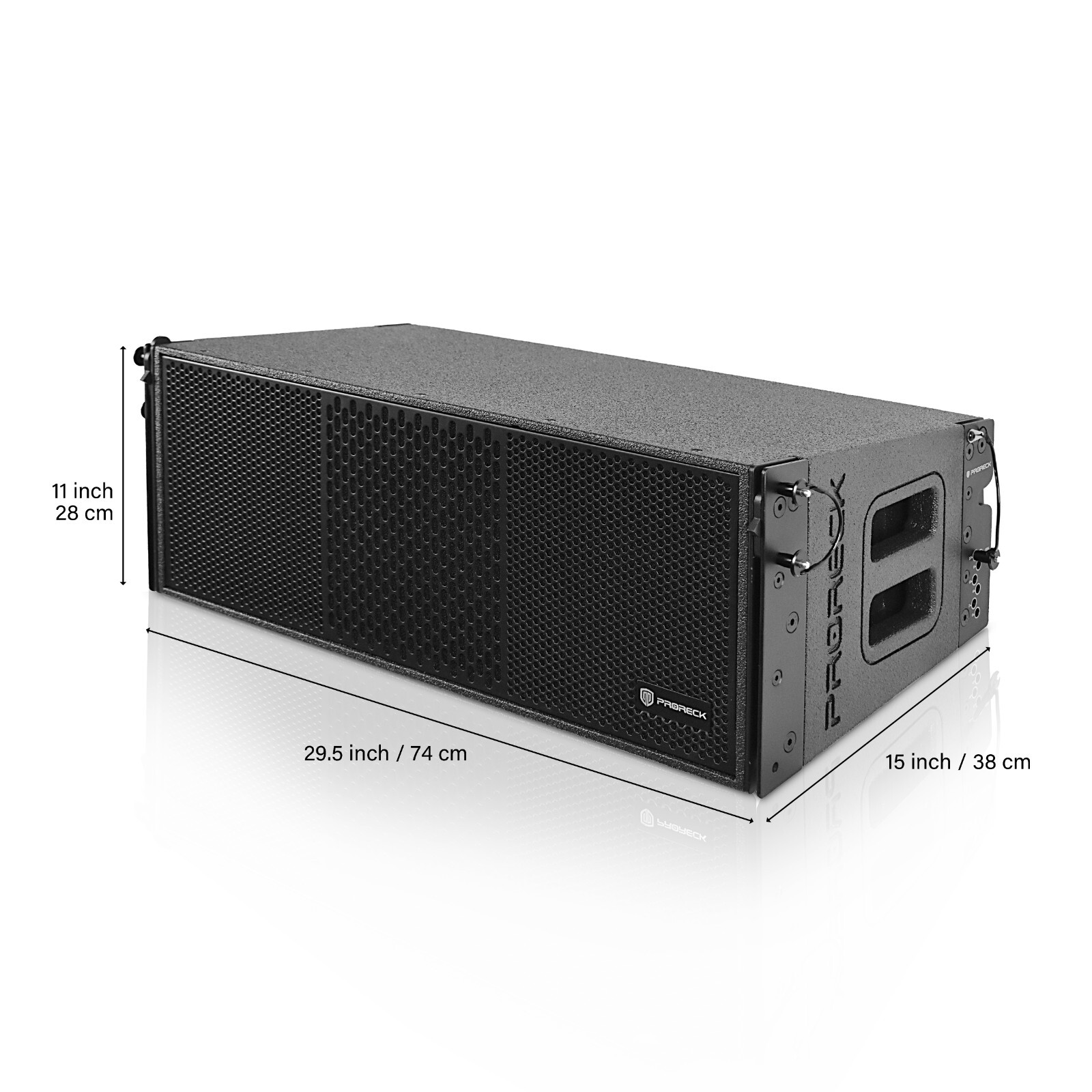 proreck Dual 8'' Full Range DJ Powered Line Array Speaker PR-208AP 5000W P.M.P.O