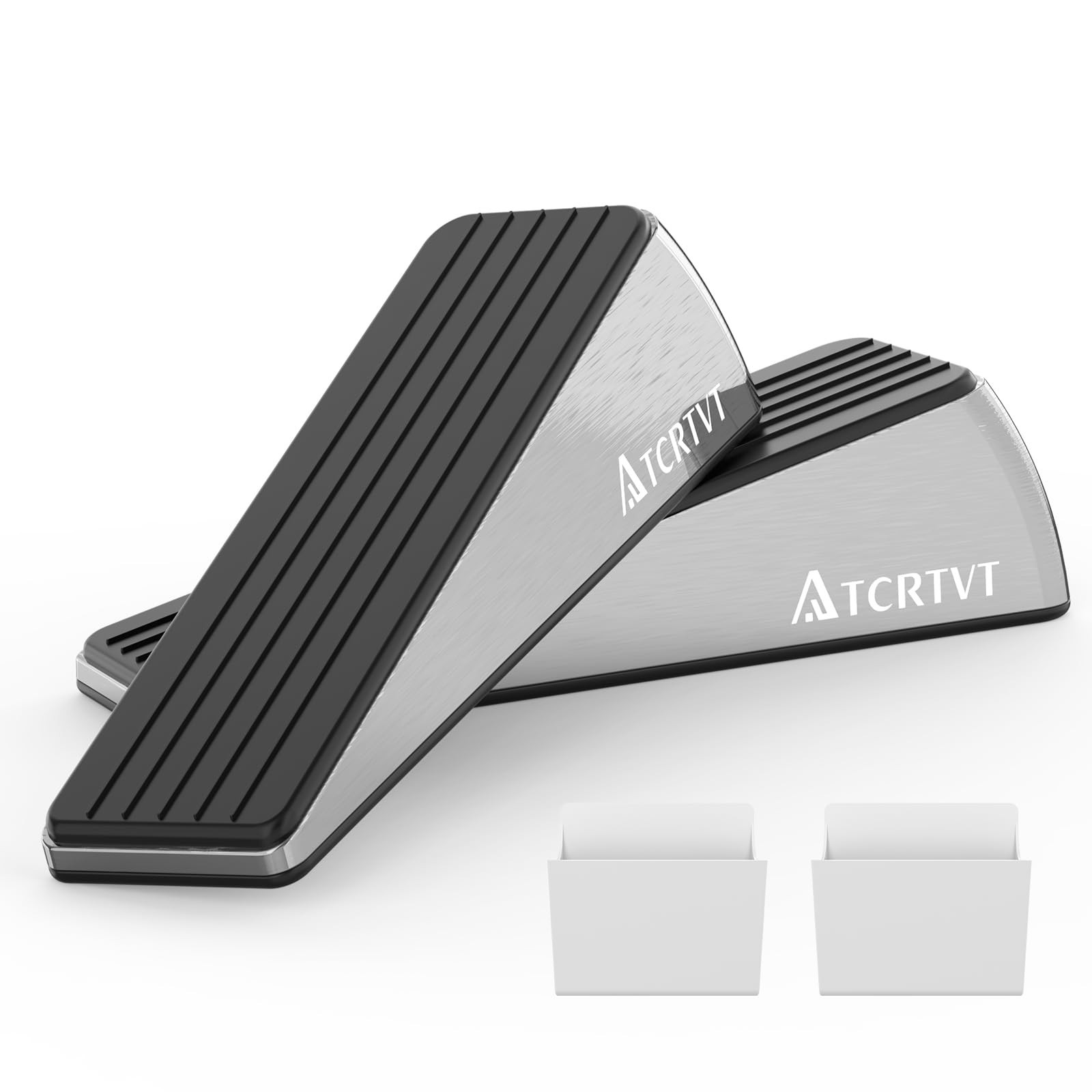 Heavy Duty Door Stopper Wedge 2 Pack Small Size Door Stop Wedge Made of Premi...