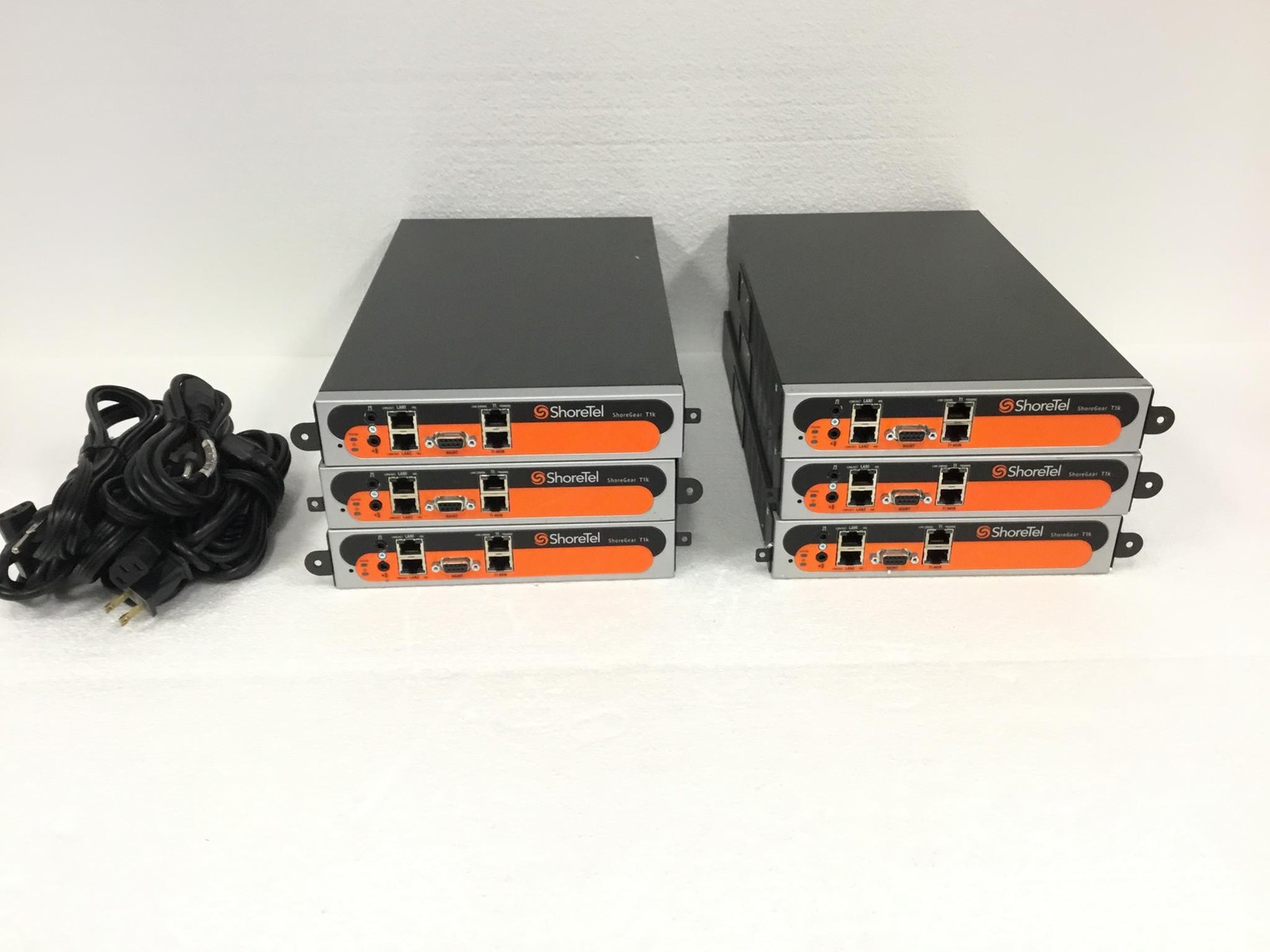 Lot of 6 Shoretel Shoregear T1K ST002 PN 600-1069-20 Switch 2xLan 2xTI FreeShip