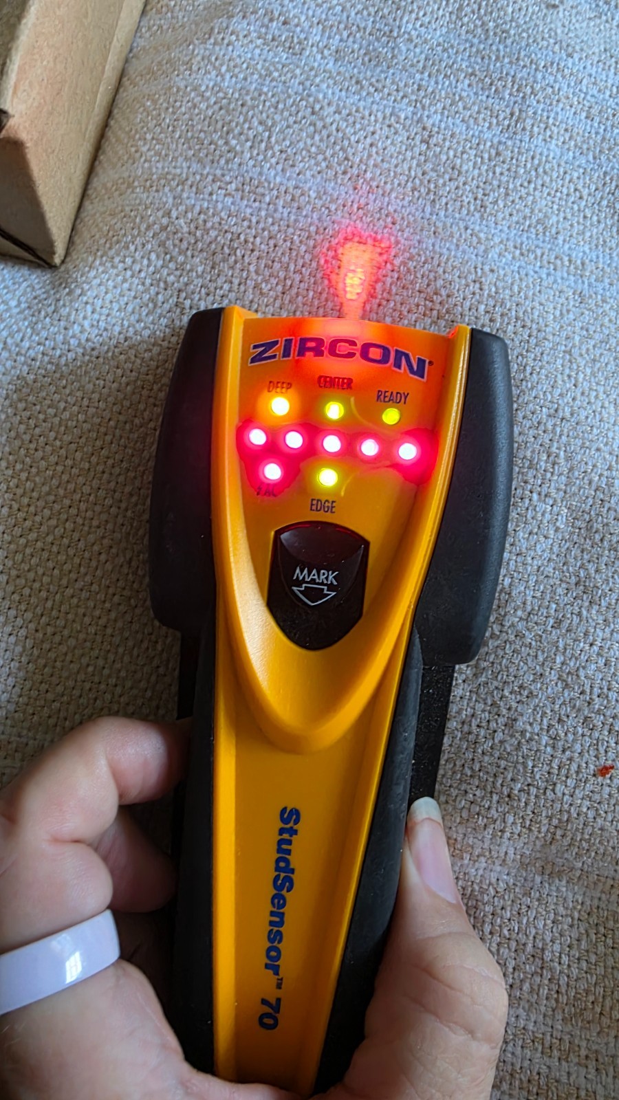 Zircon stud finder sensor wall scanner, built-in marker, wire warning, battery