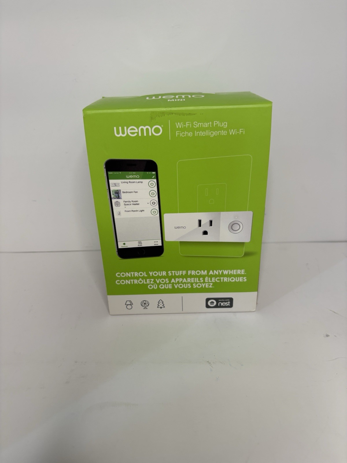 WeMo WiFi Enabled Mini Smart Plug - White (F7C063)
