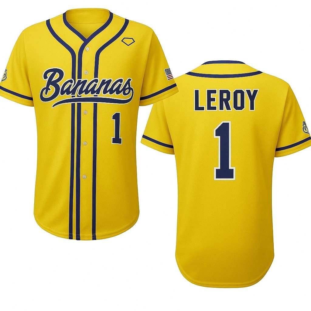 New Savannah Bananas #1 Bill Leroy Gift For Fans S-6XL Baseball Jersey SS2521