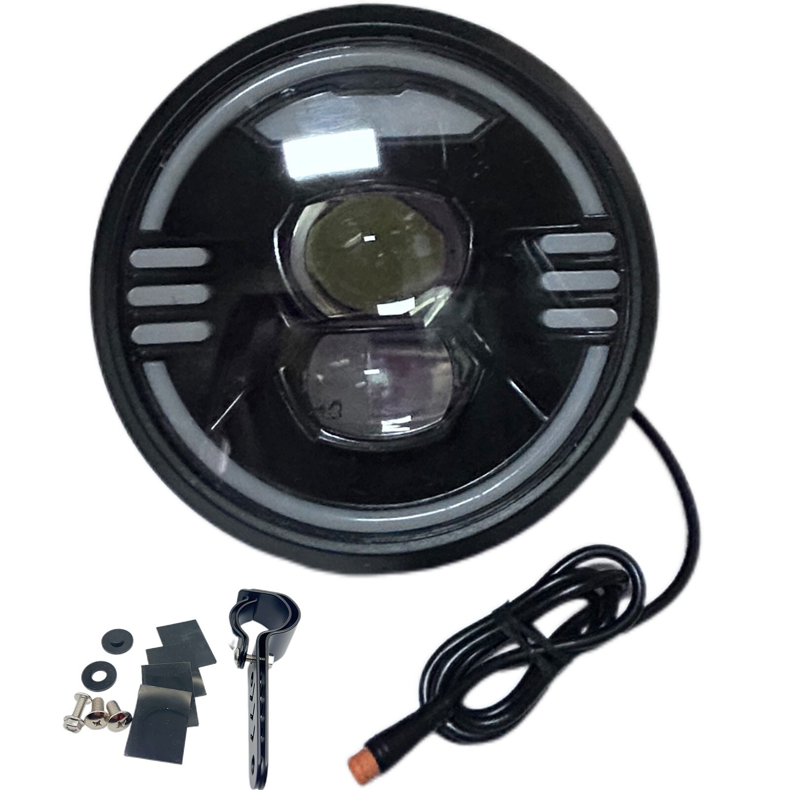 3 Pin Male Plug Fat tire Eike LED Headlight with Horn for 48V 60V 52V Snow Bike
