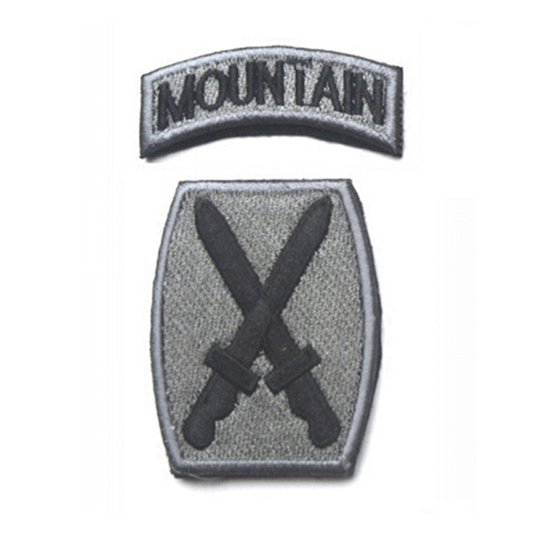 USA 10TH MOUNTAIN DIVISION ARMY Embroidered Hook BADGE PATCH