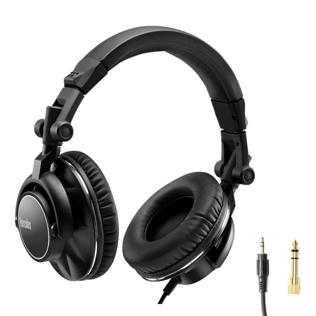 Hercules HDP DJ60 – Professional-Quality DJ Headphones - High Performance, Folda