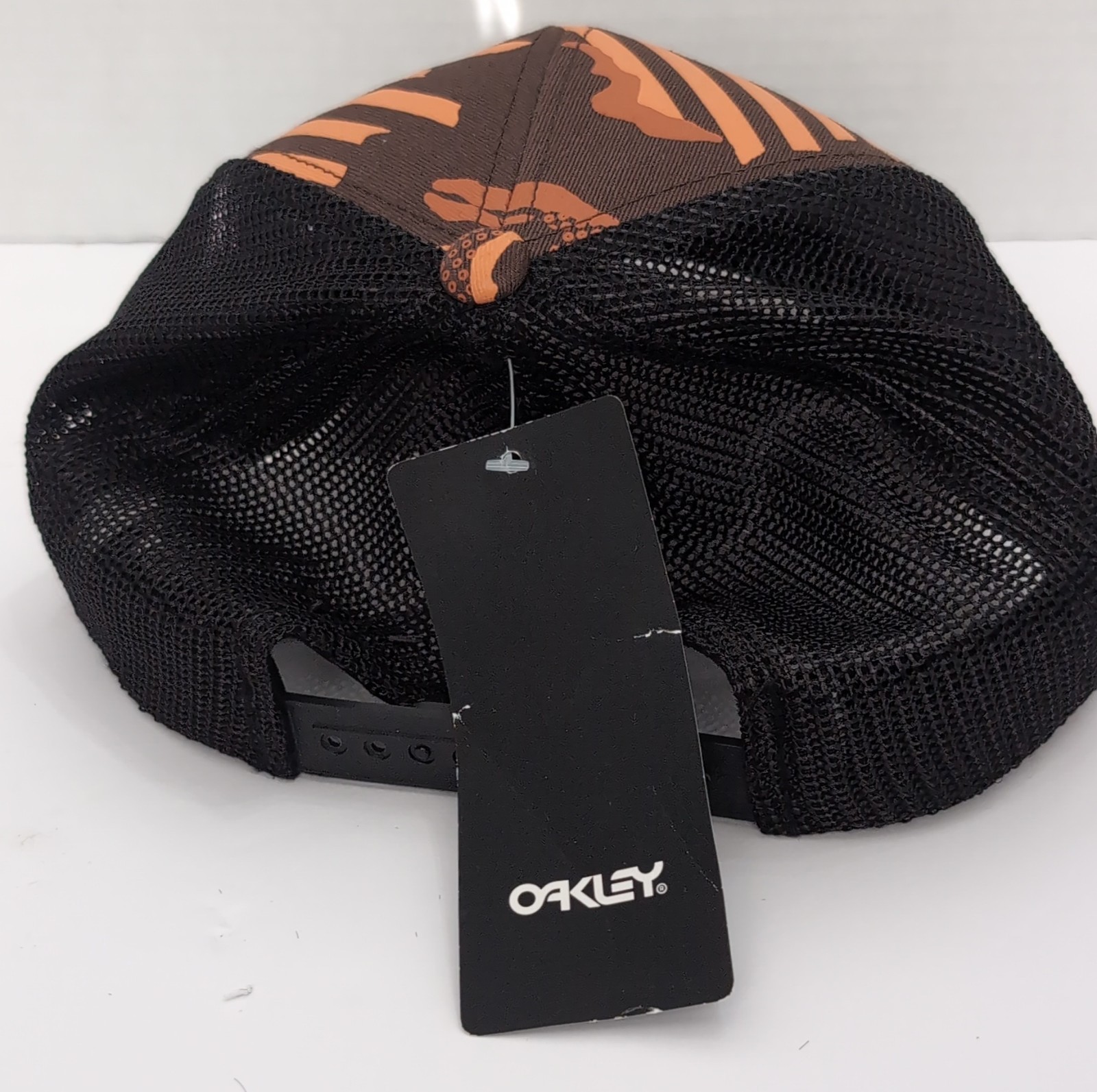 Oakley High Definition Optics Mesh Back Ball Cap Brown Orange Black