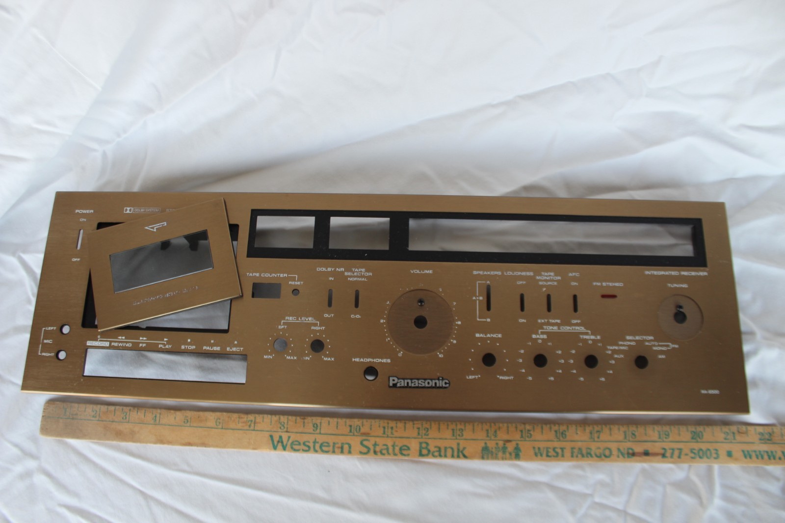 PANASONIC RA-6500 METAL - FACE PLATE ONLY - EXCELLENT CONDITION PARTS ONLY