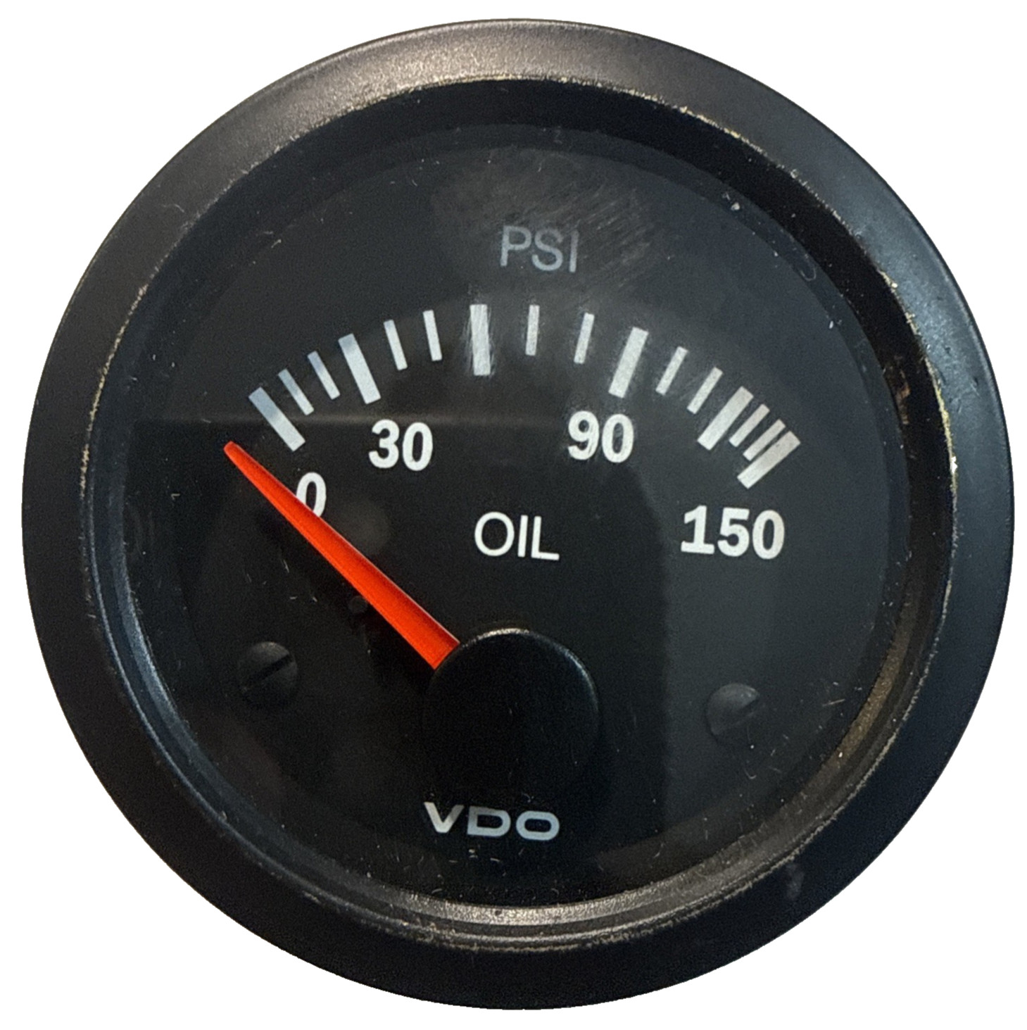 Gillig 51-22968-032 VDO Oil Pressure Gauge 0-150psi Black w/ Red Needle 12V