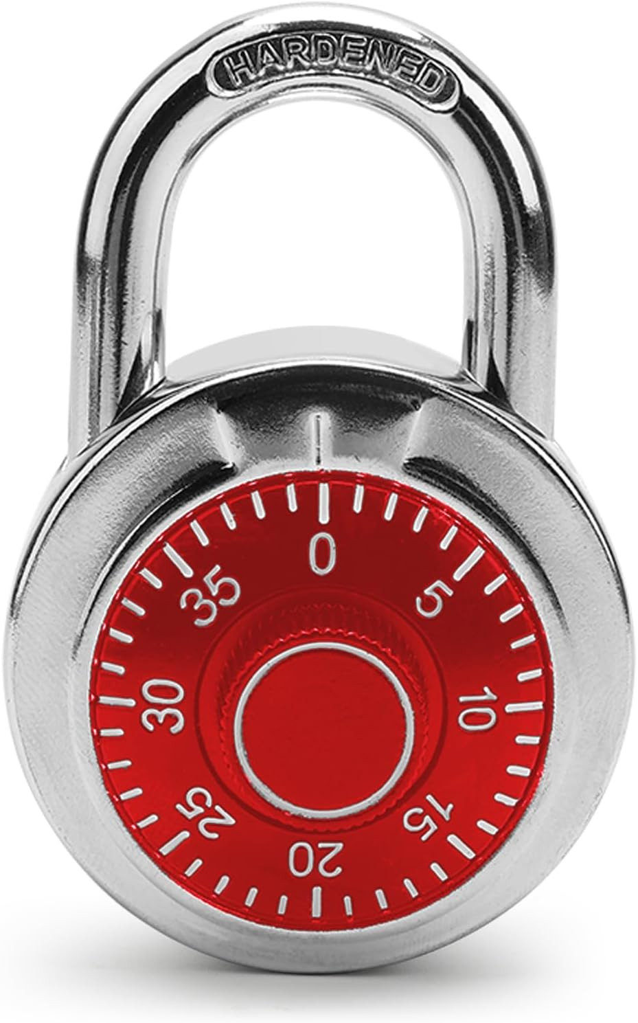 Mini Combination Padlock, 3-Dial Preset Code, Red, 1 Pack | Hardened Steel Shack